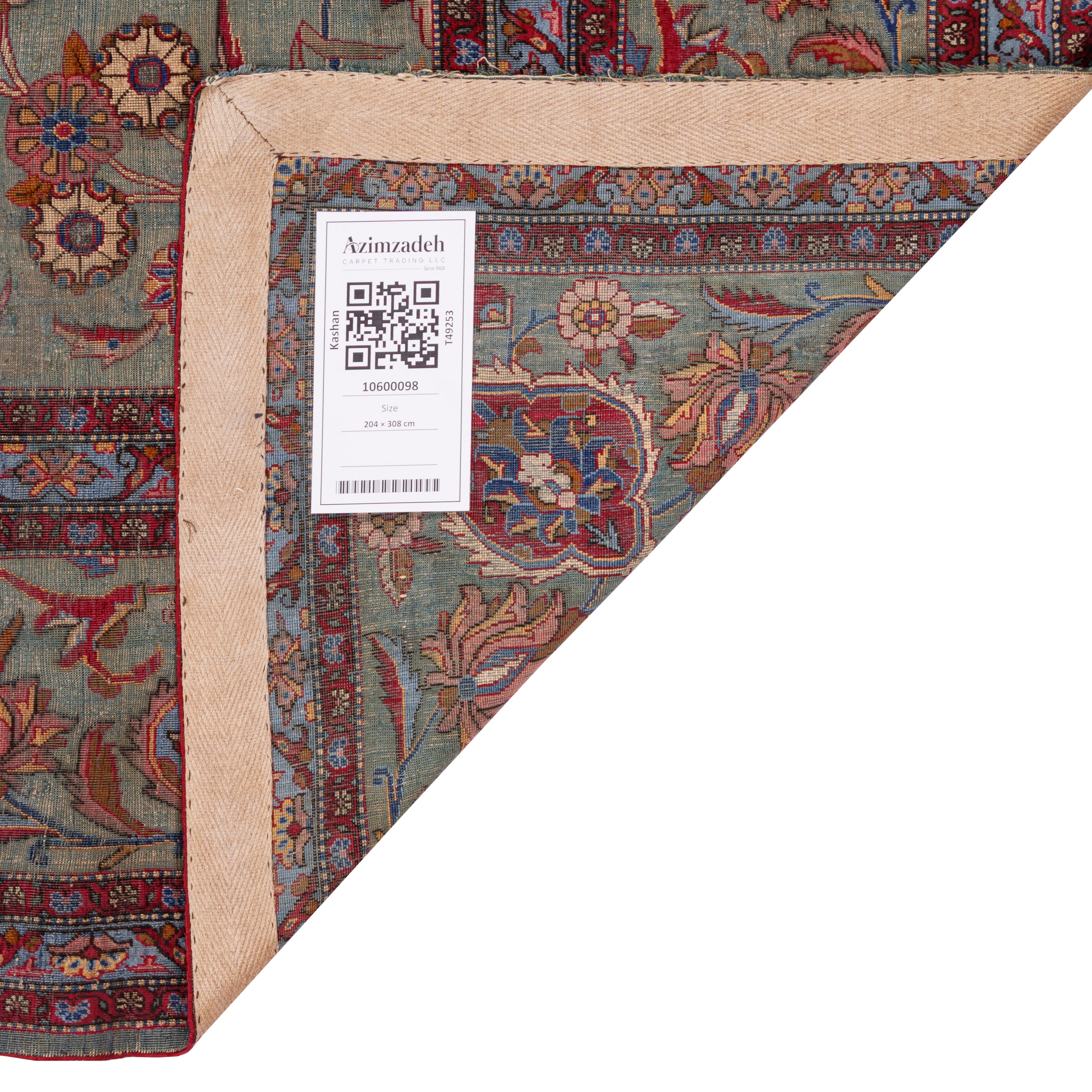 Kashan Handmade Carpet — Mehrabi | Full Silk (Suf) | 204 × 308 cm | SKU 10600098