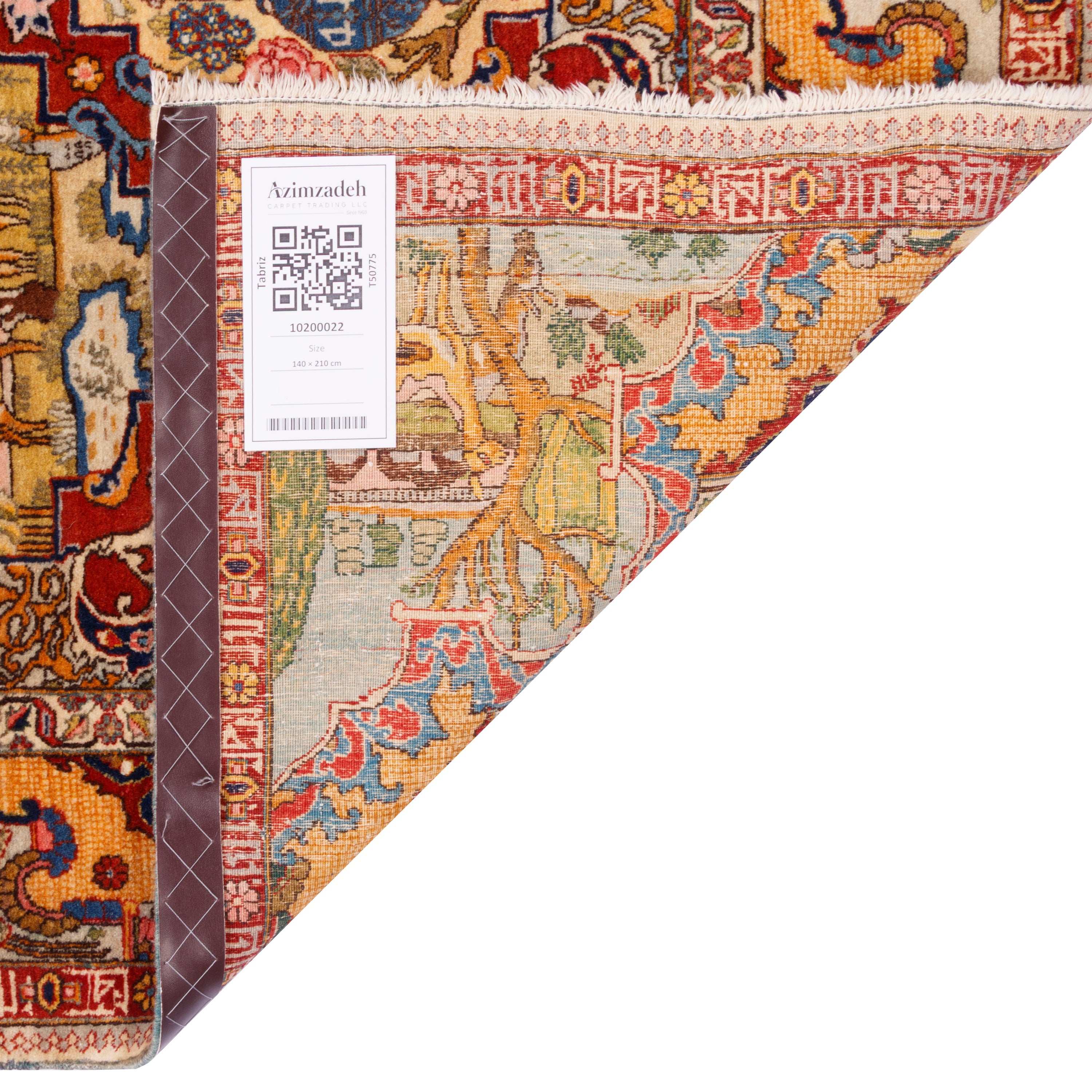 Tabriz Handmade Carpet — Toranj-dar | Wool / Cotton Warp | 140 × 210 cm | SKU 10200022