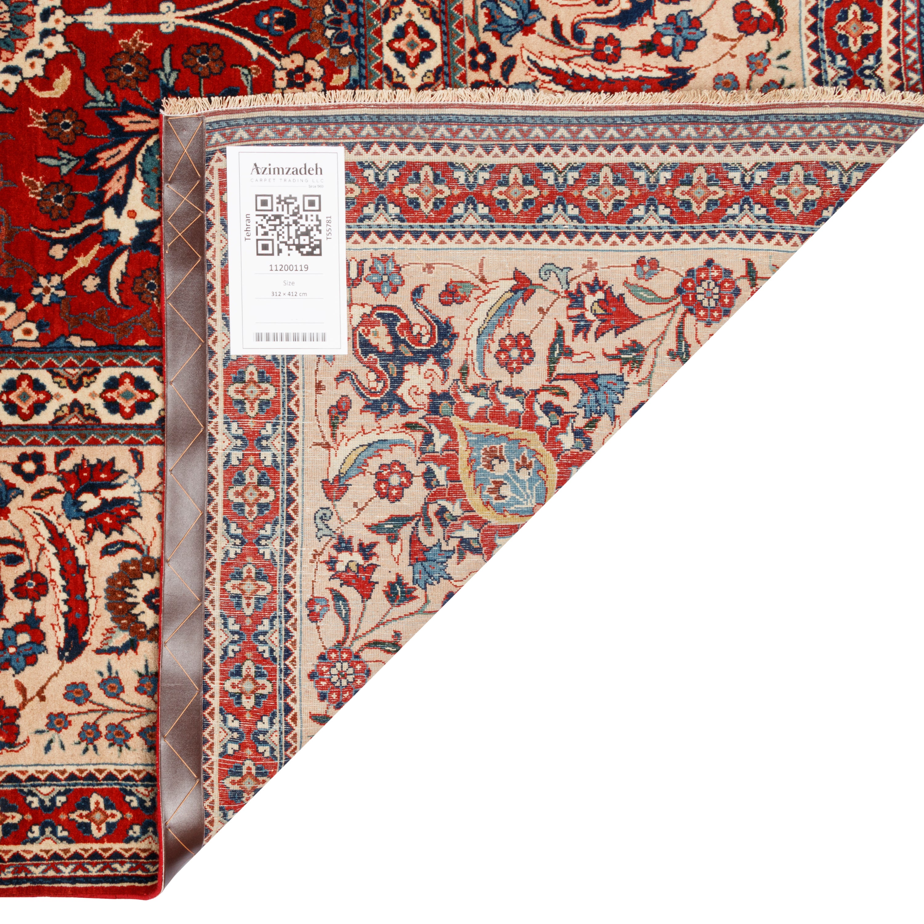 Tehran Handmade Carpet — Afshan | Wool / Cotton Warp | 312 × 412 cm | SKU 11200119