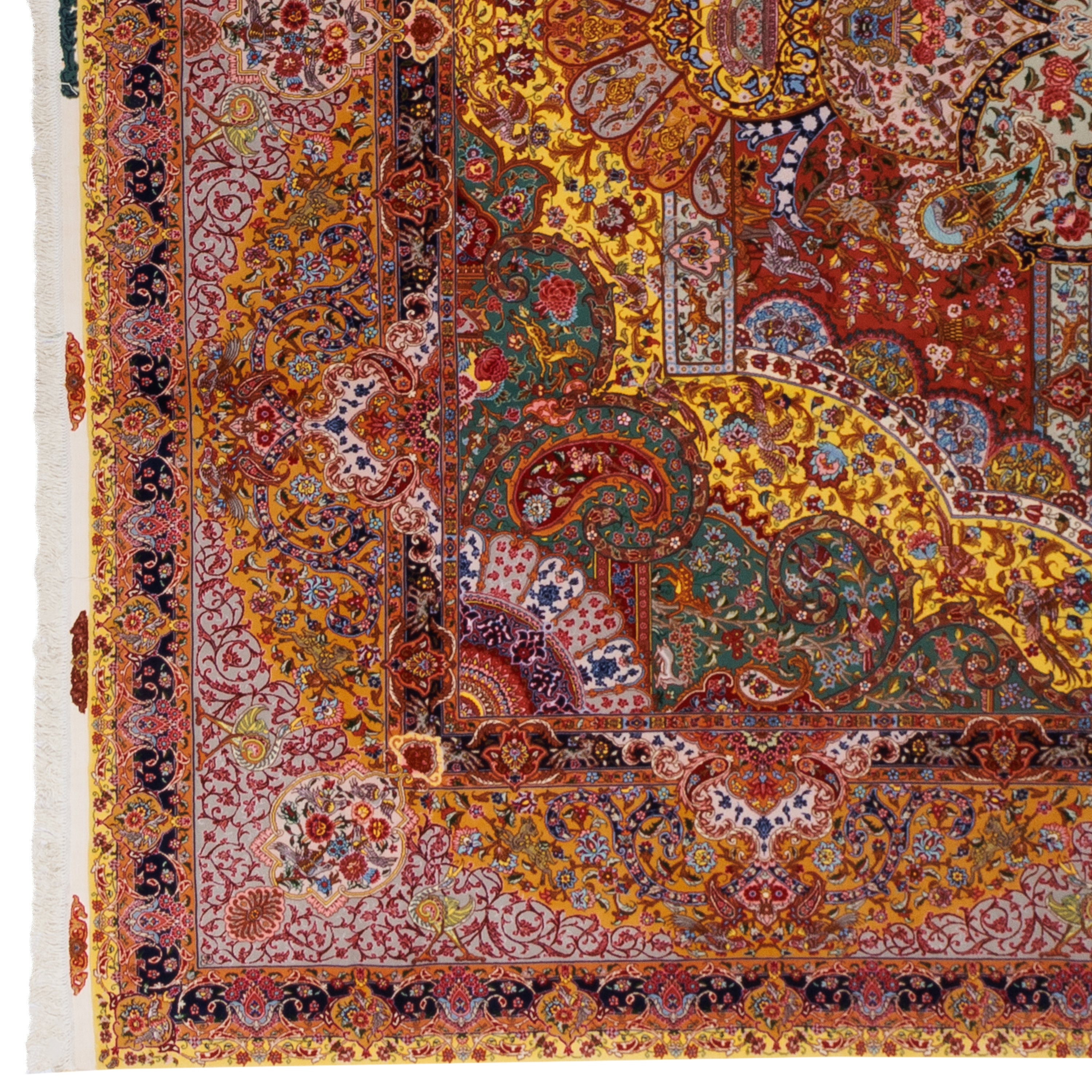 سجادة كاشان يدوية – لشك ترنج | حرير بالكامل | 250 × 350 سم | رمز المنتج 10800824