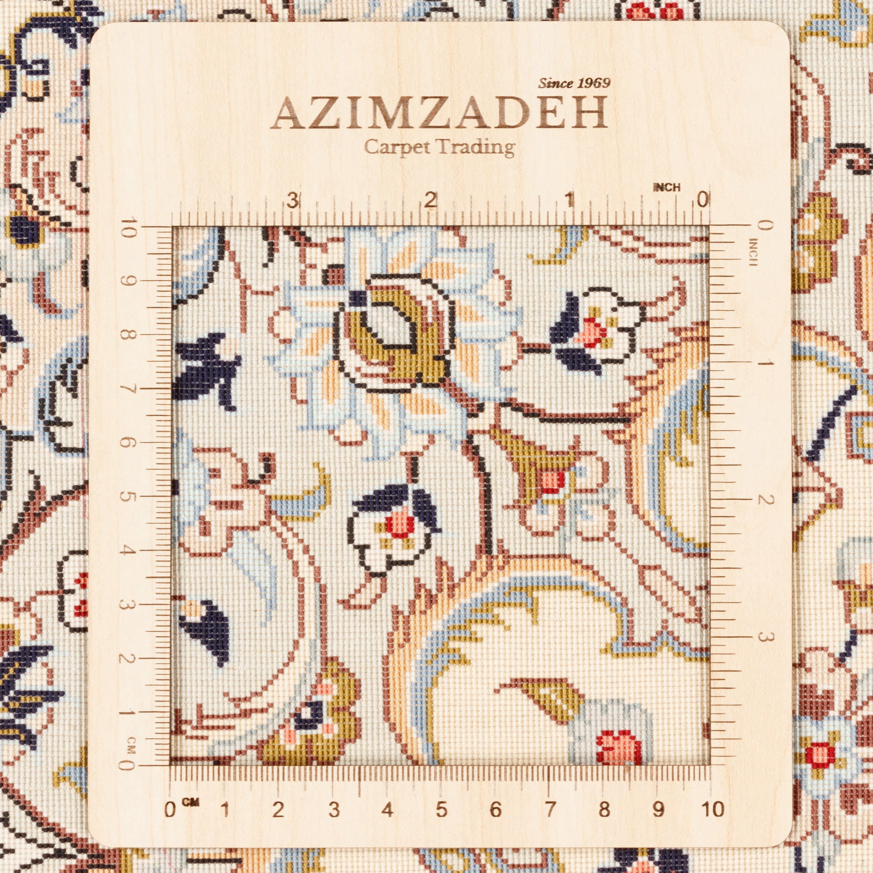 Kashan Handmade Carpet — Lachak Toranj | Full Silk | 100 × 142 cm | SKU 10100156