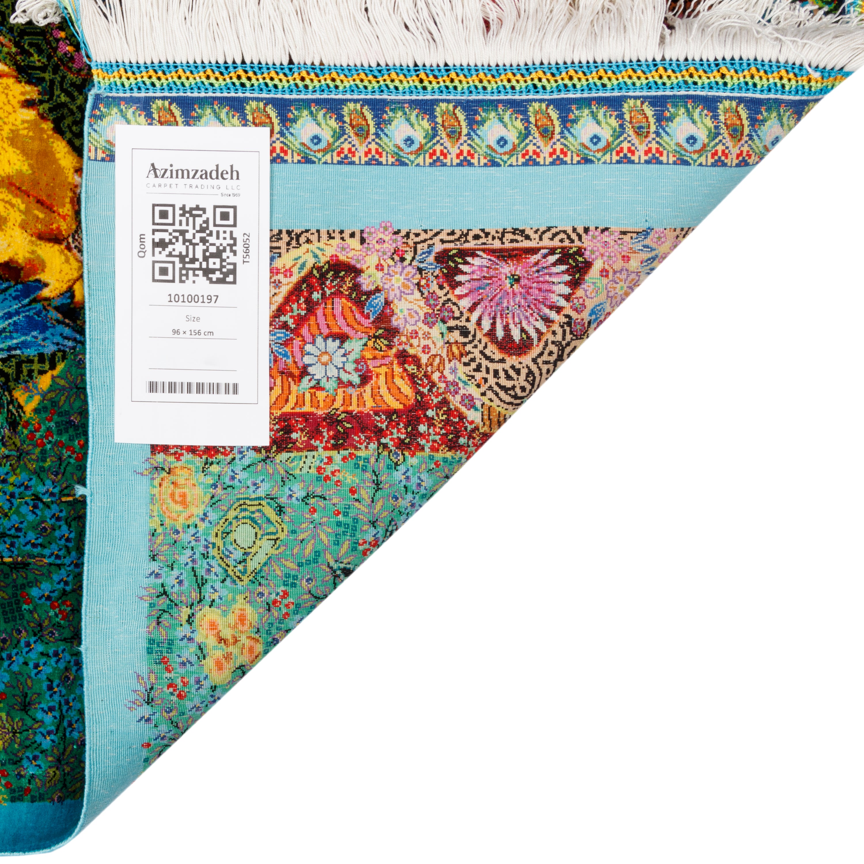 Qom Handmade Carpet — Sarasar | Full Silk | 96 × 156 cm | SKU 10100197