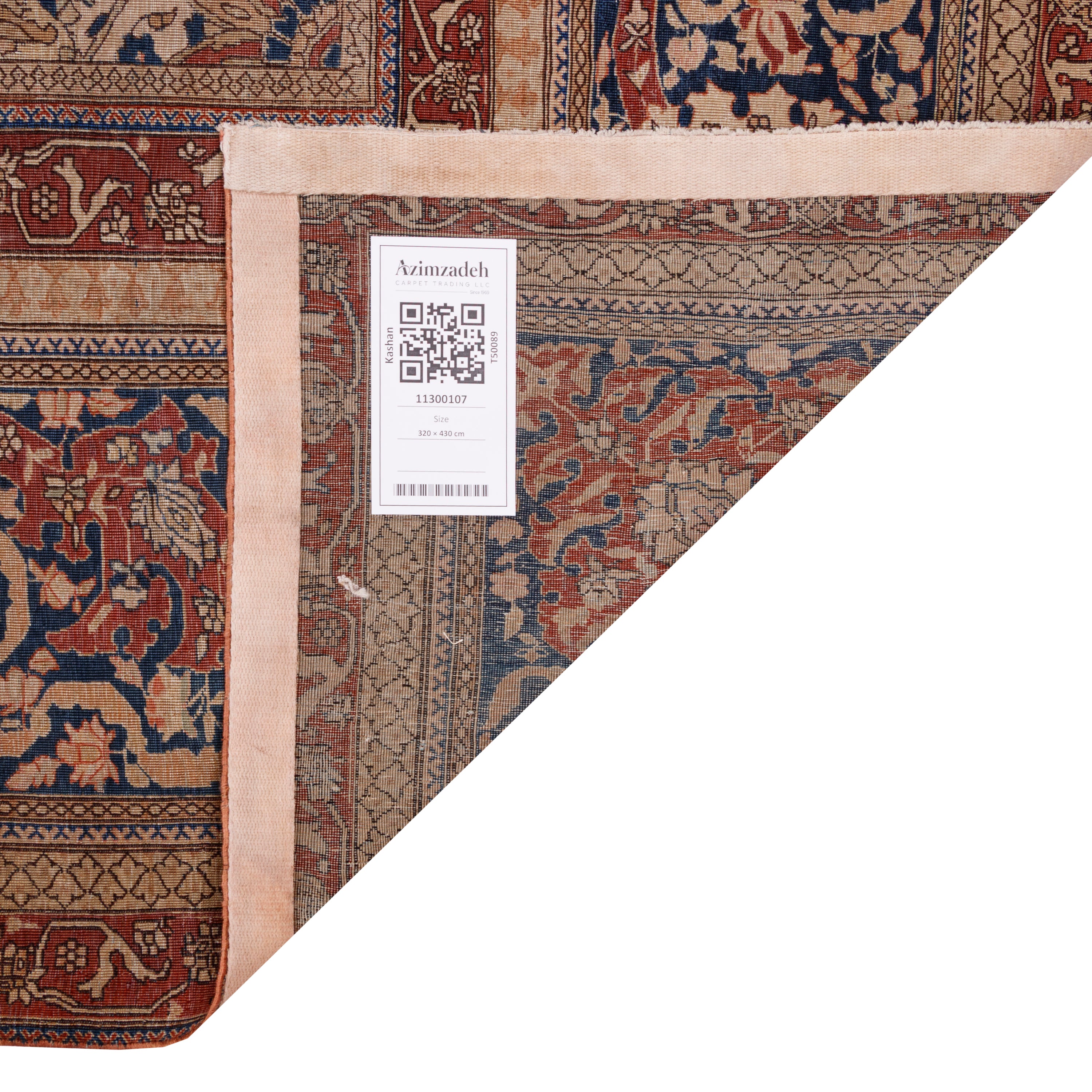 Kashan Handmade Carpet — Lachak Toranj | Wool / Cotton Warp | 320 × 430 cm | SKU 11300107