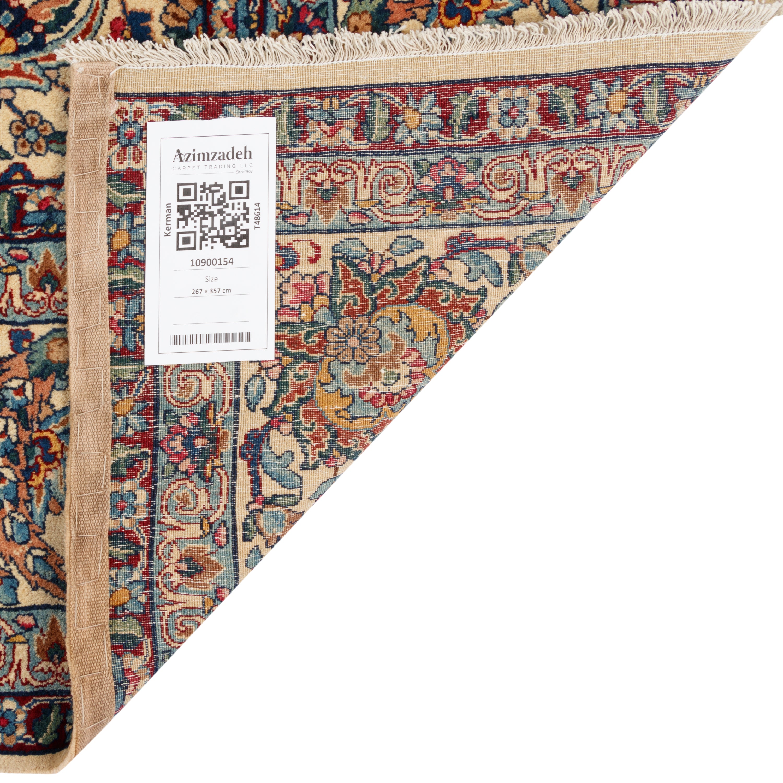 Kerman Handmade Carpet — Afshan | Wool / Cotton Warp | 267 × 357 cm | SKU 10900154