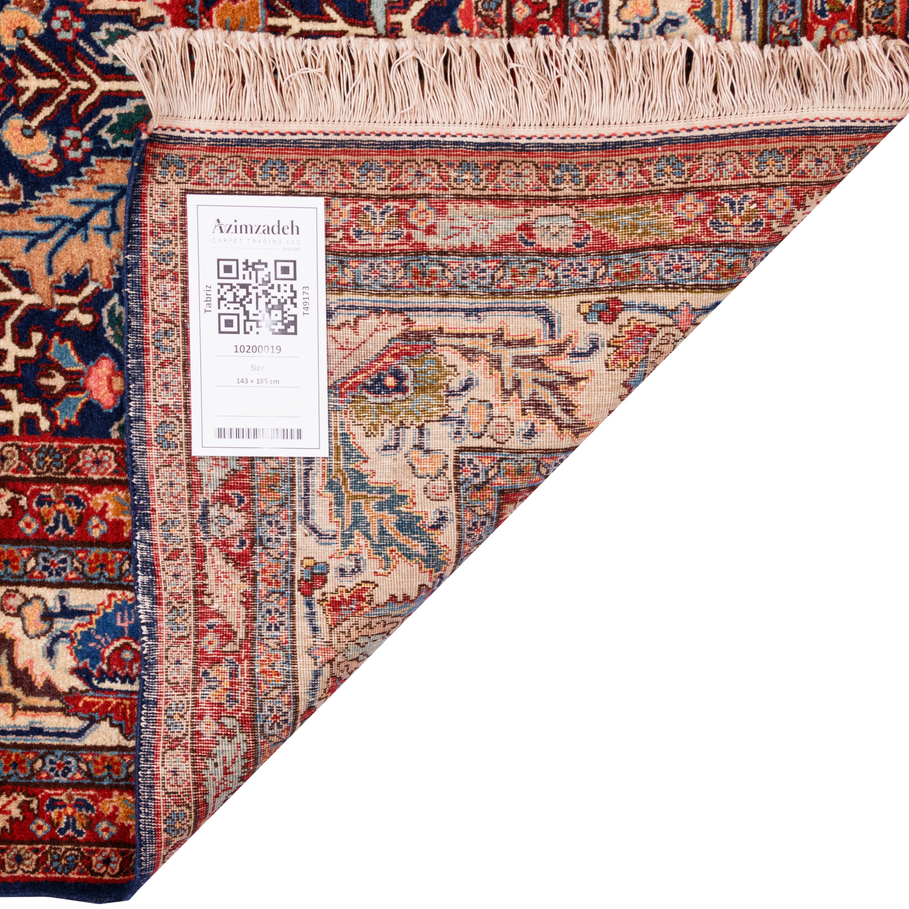 Tabriz Handmade Carpet — Toranj-dar | Wool / Cotton Warp | 143 × 185 cm | SKU 10200019