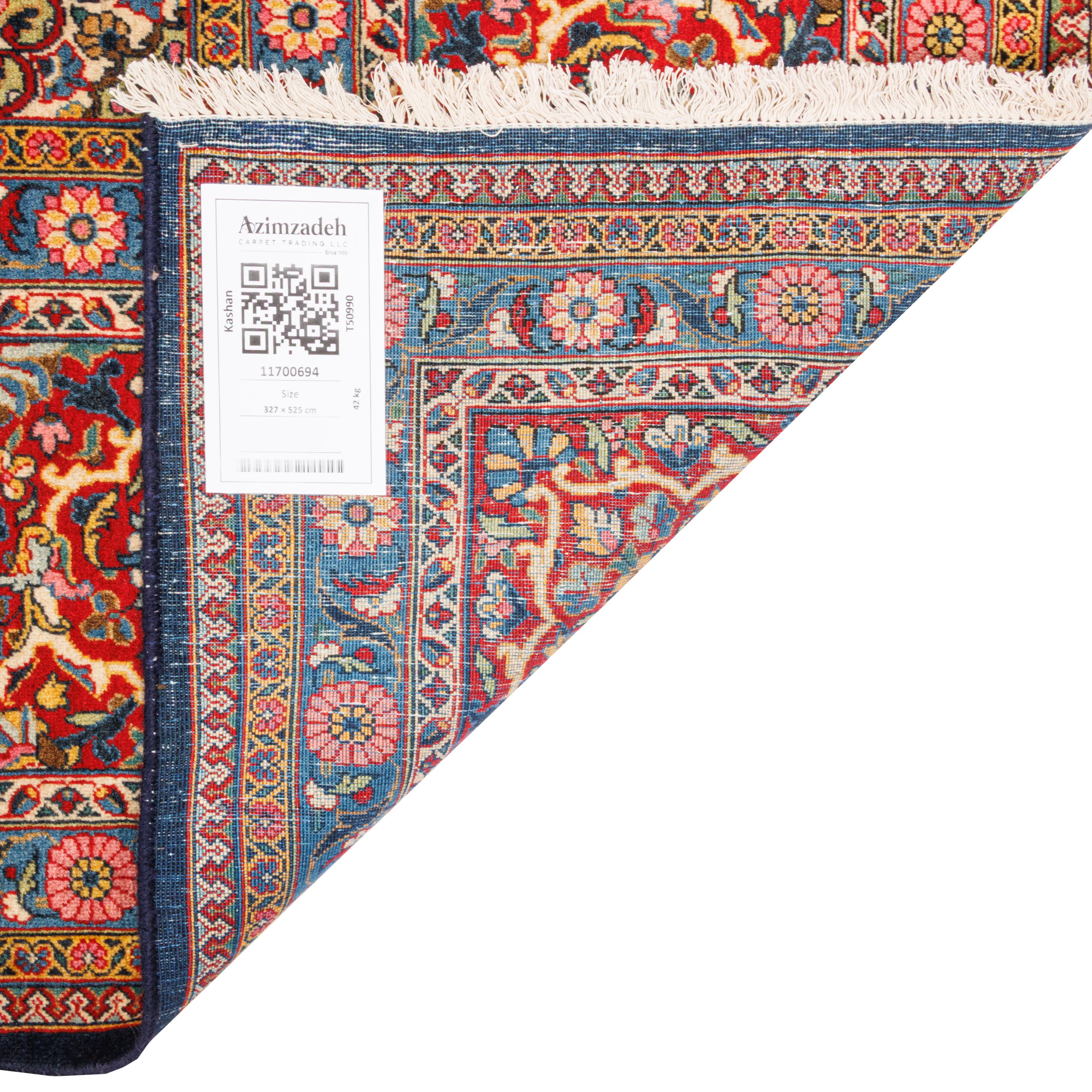 Kashan Handmade Carpet — Lachak Toranj | Wool / Cotton Warp | 327 × 525 cm | SKU 11700694