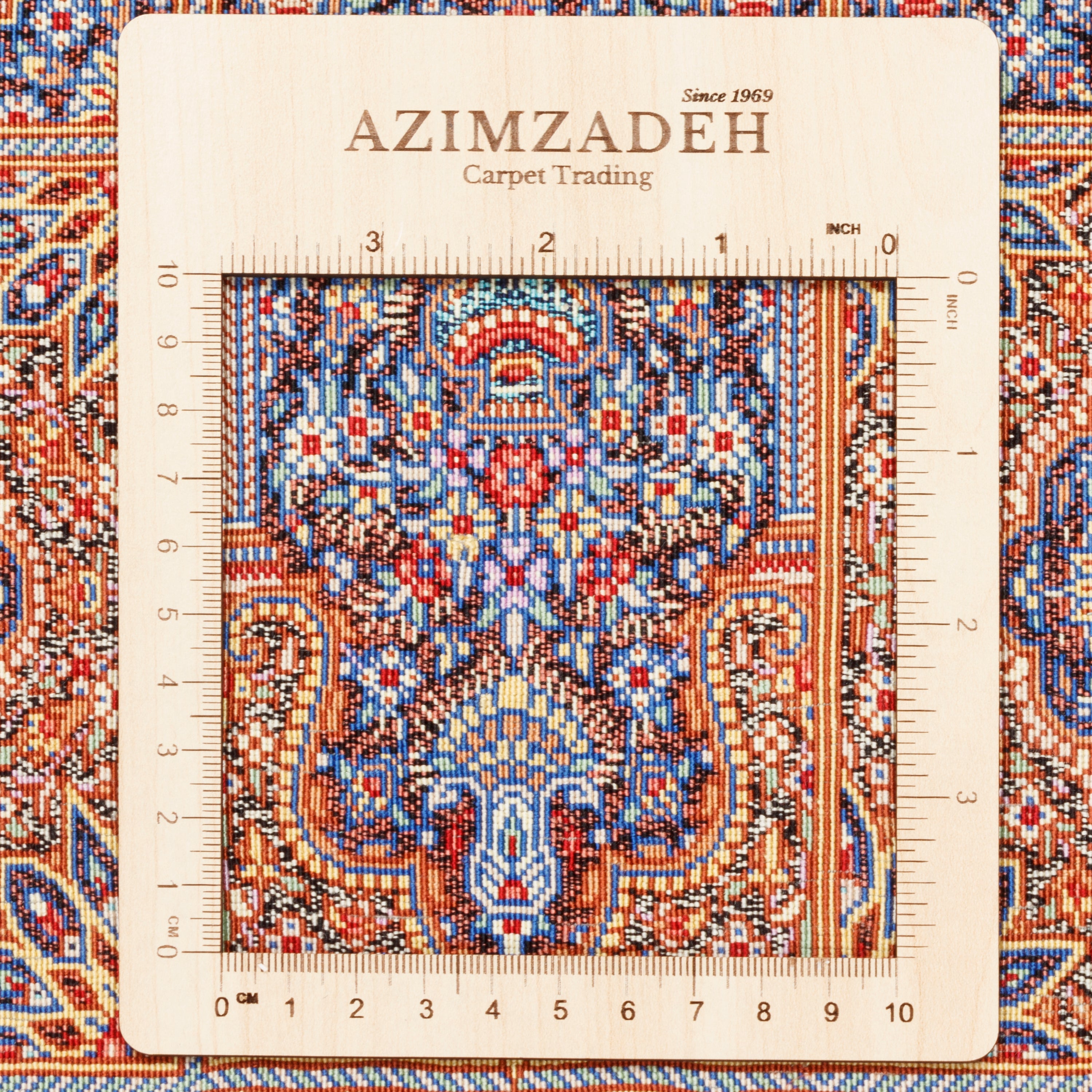 Qom Handmade Carpet — Kheshti | Full Silk | 53 × 102 cm | SKU 10000253