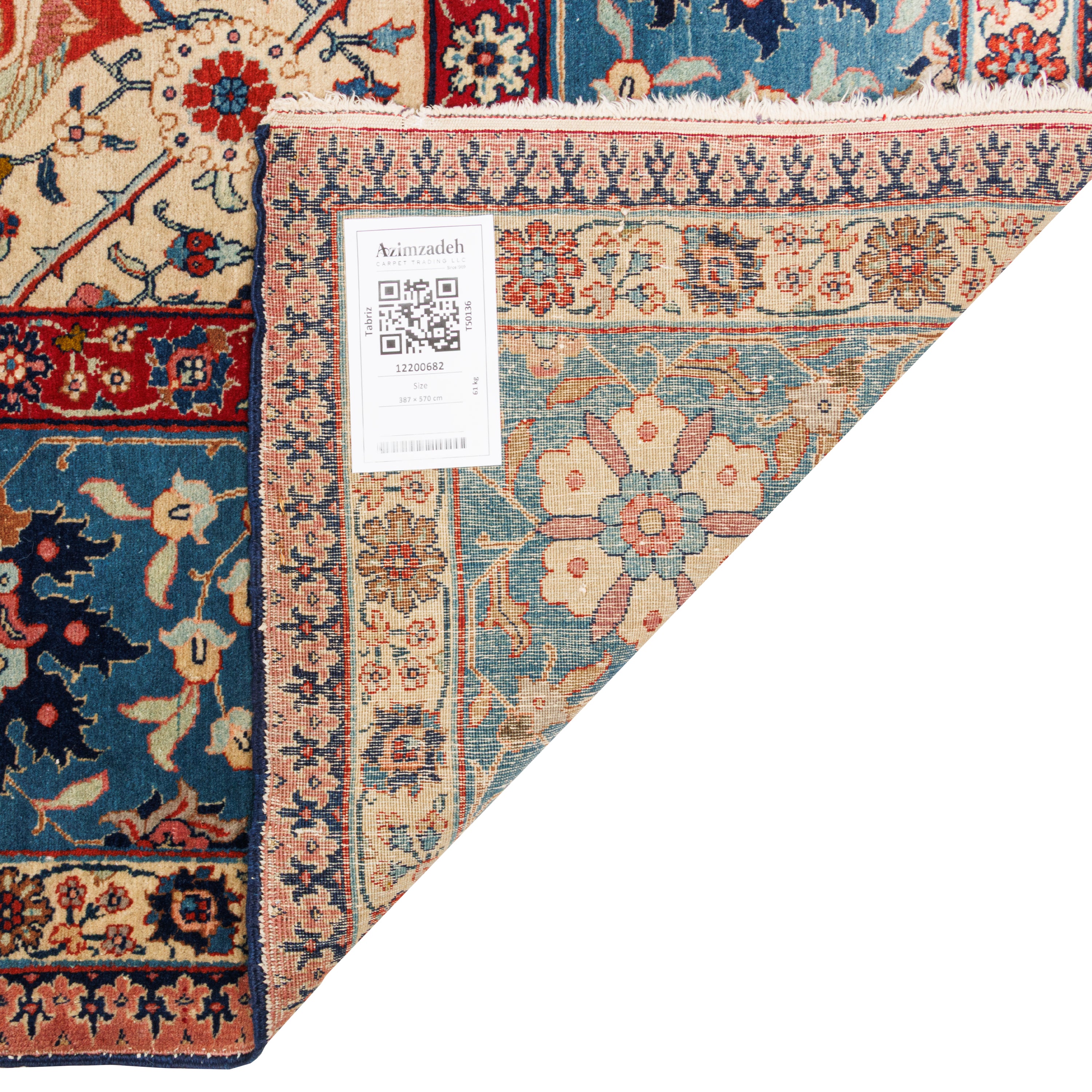 Tabriz Handmade Carpet — Sarasar | Wool / Cotton Warp | 387 × 570 cm | SKU 12200682