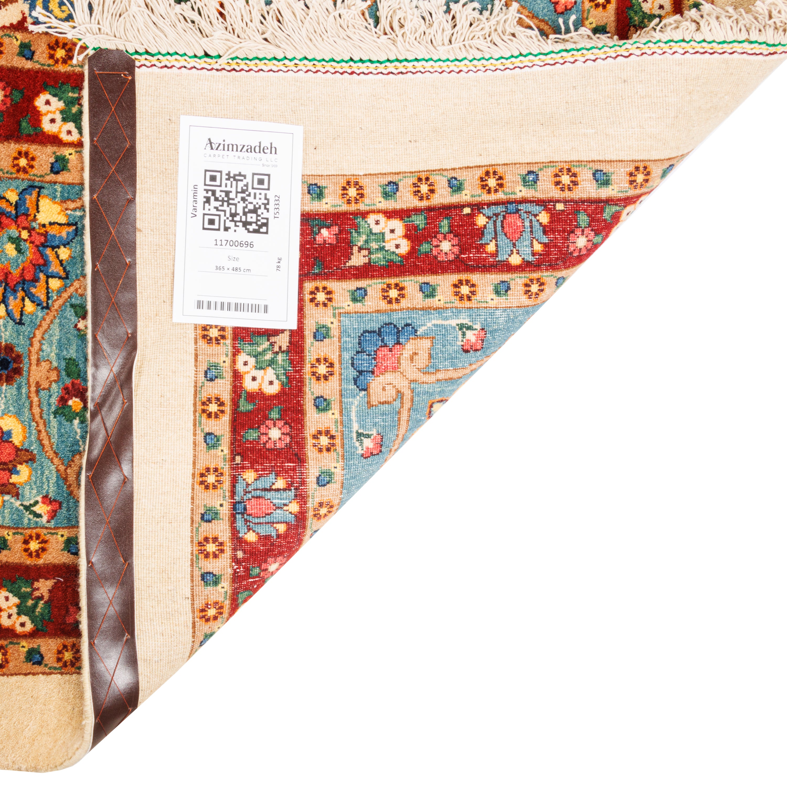 Varamin Handmade Carpet — Afshan | Wool / Cotton Warp | 365 × 485 cm | SKU 11700696