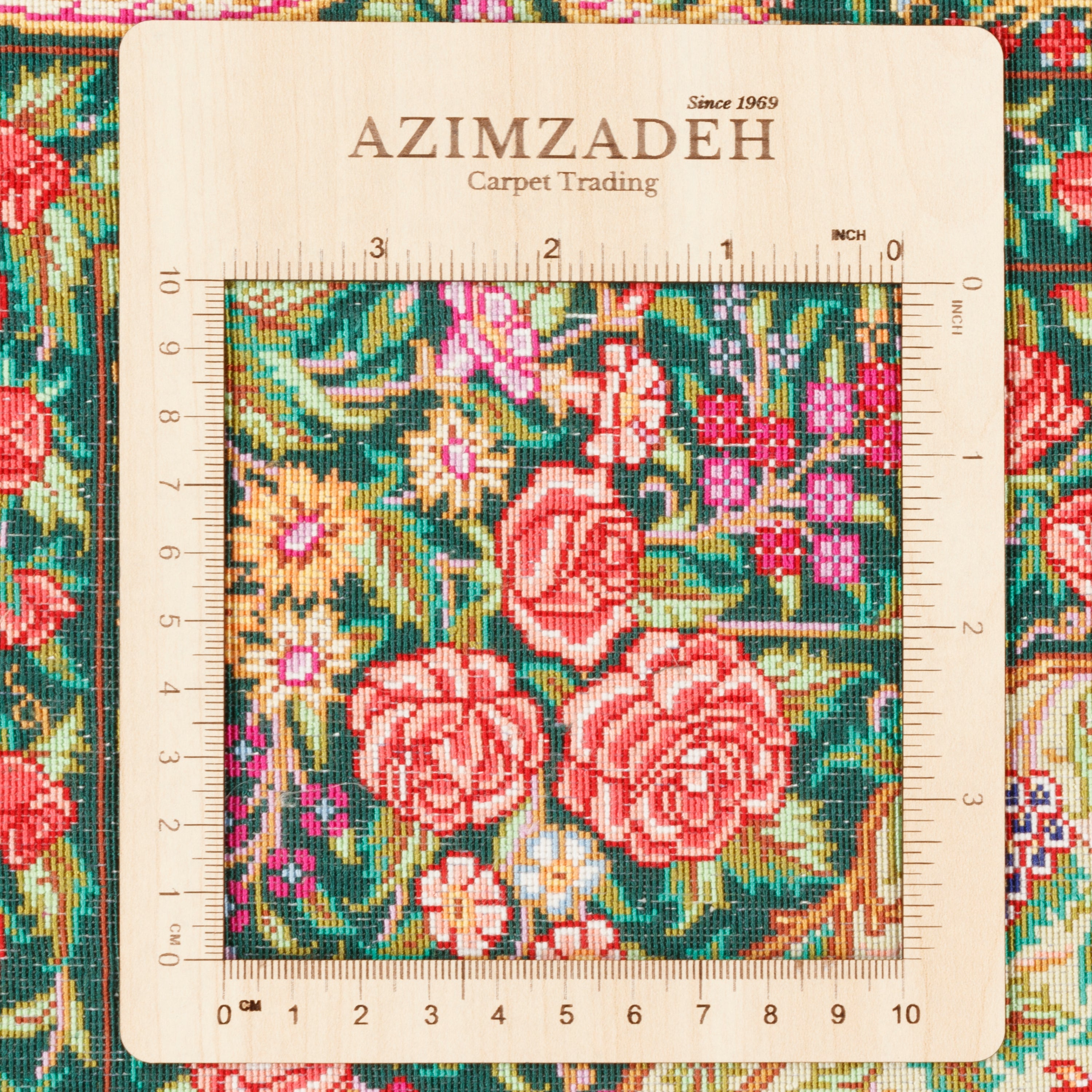 سجادة قم يدوية - ساراسار | حرير كامل | 80 × 120 سم | رمز المنتج 10000245