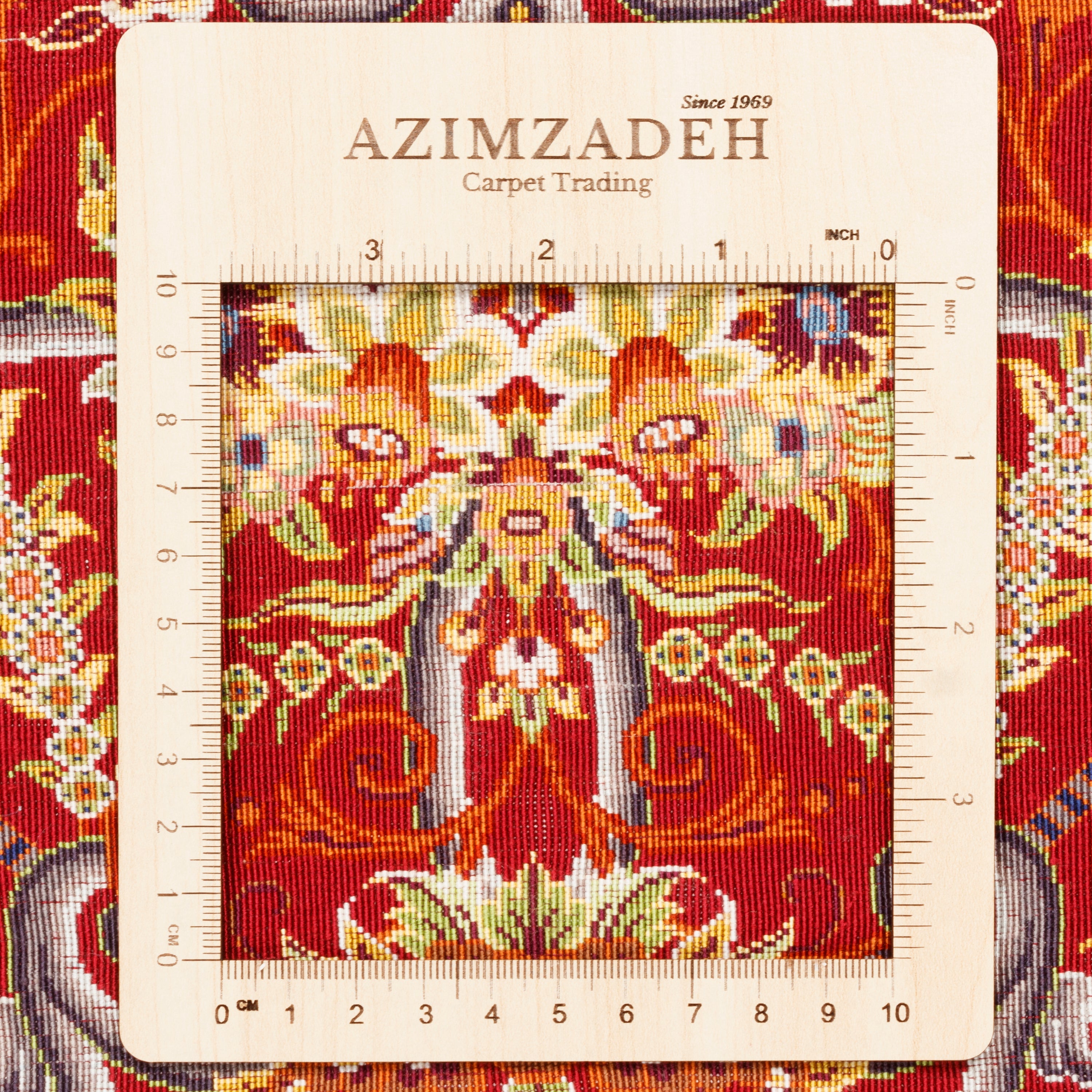 Qom Handmade Carpet — Goldani | Full Silk | 60 × 90 cm | SKU 10000263