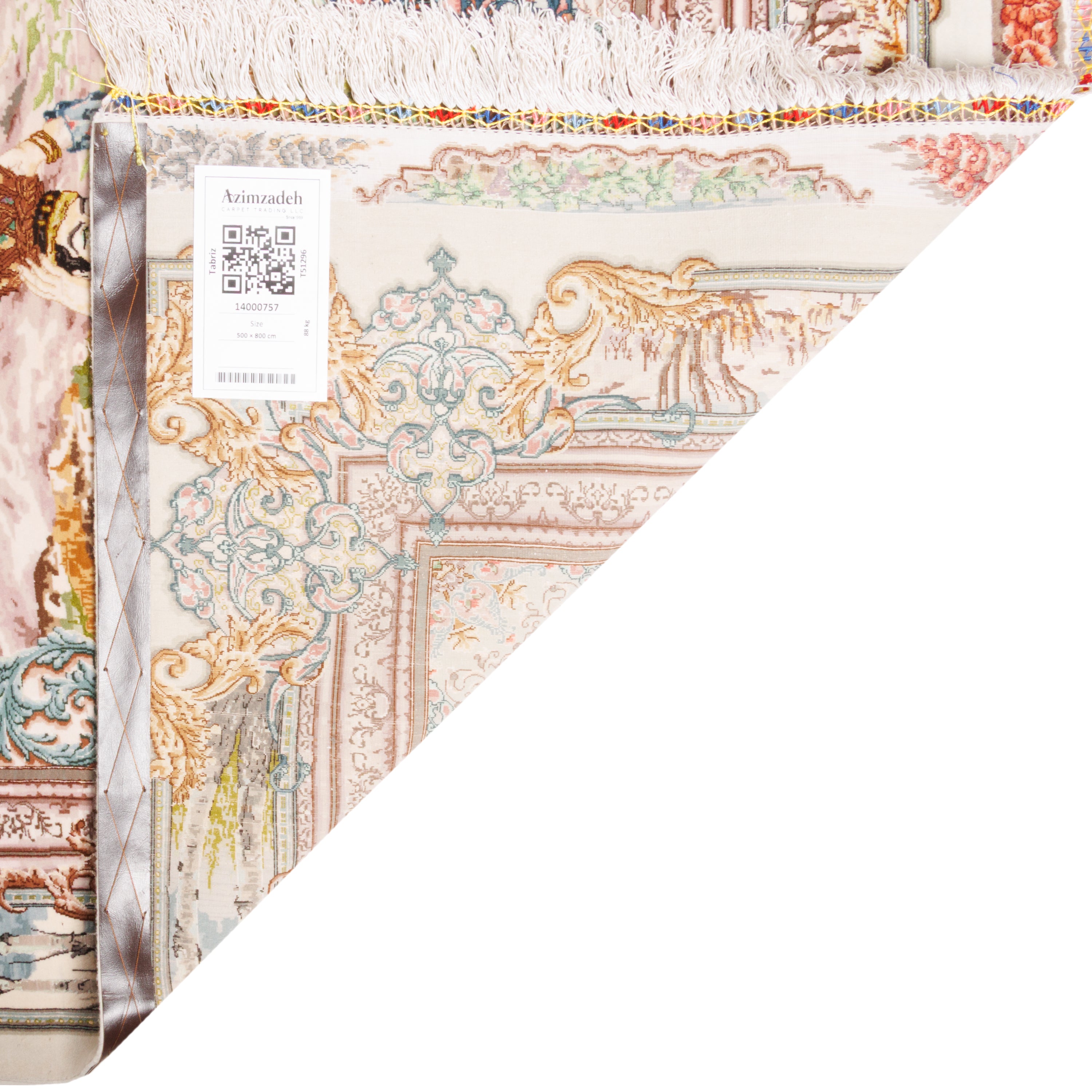 Tabriz Handmade Carpet — Kheshti | Silk Pile / Silk Warp | 500 × 800 cm | SKU 14000757
