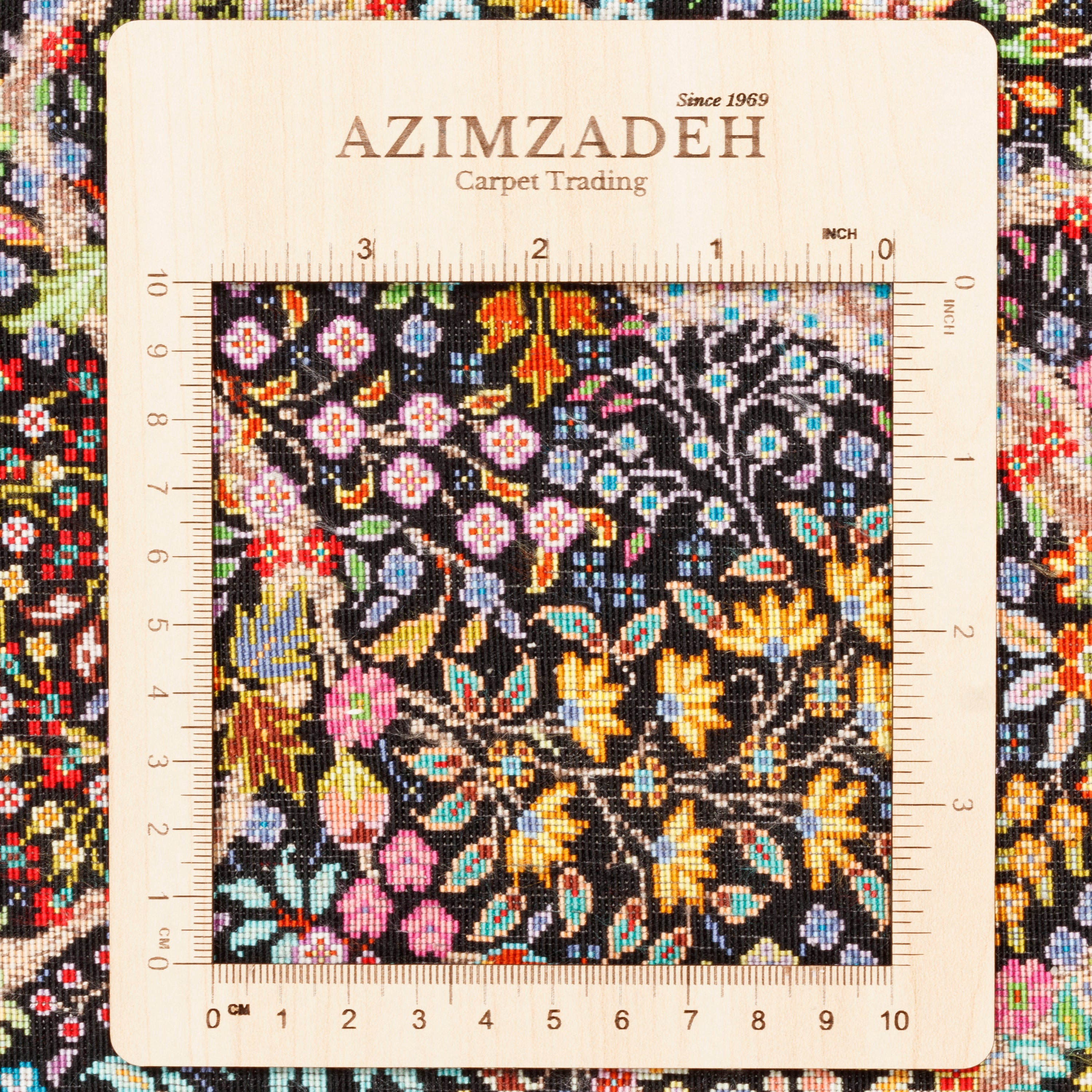Qom Handmade Carpet — Derakht | Full Silk | 60 × 105 cm | SKU 10000269