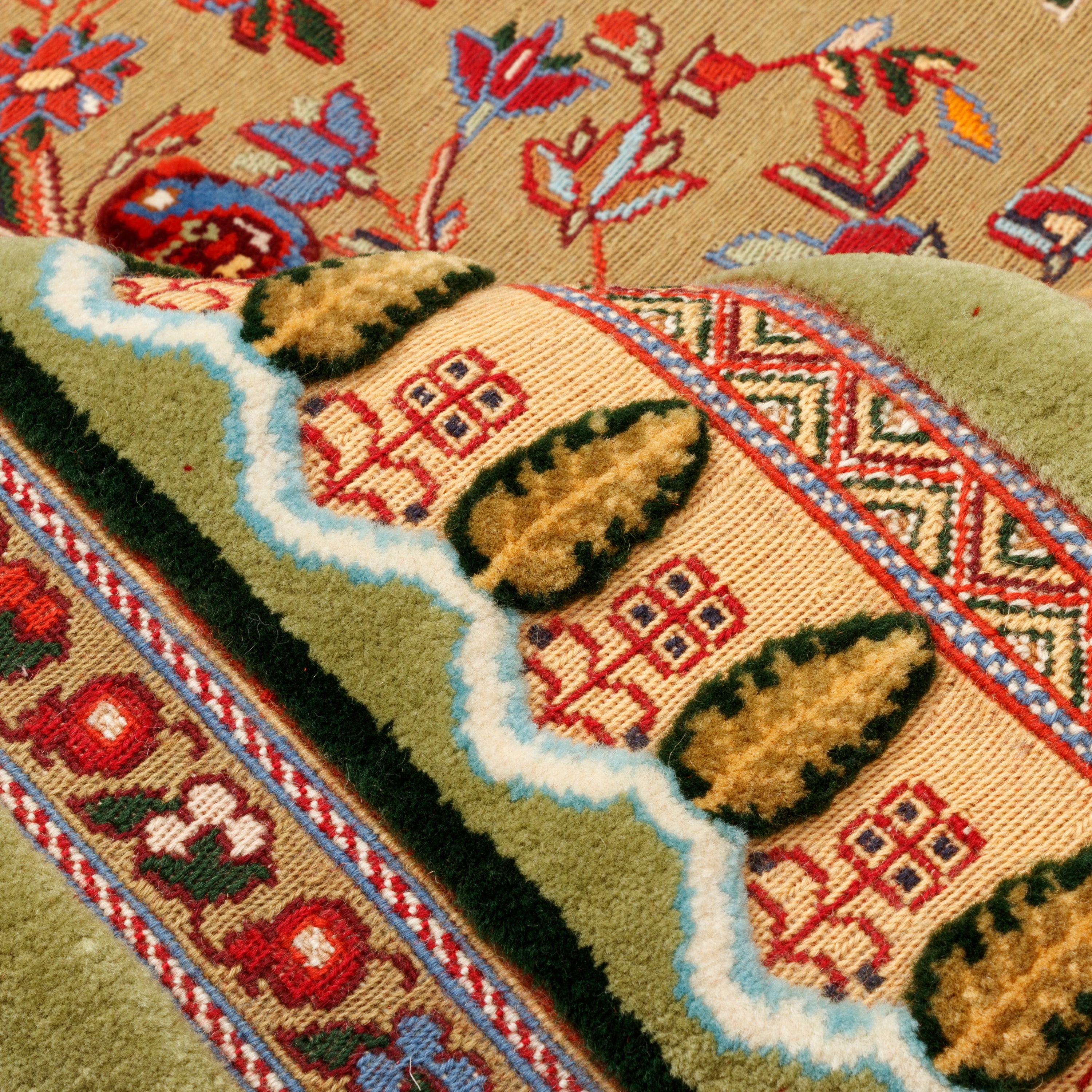 Sirjan Handmade Kilim Carpet — Derakht | Full Wool | 100 × 150 cm | SKU 40100276