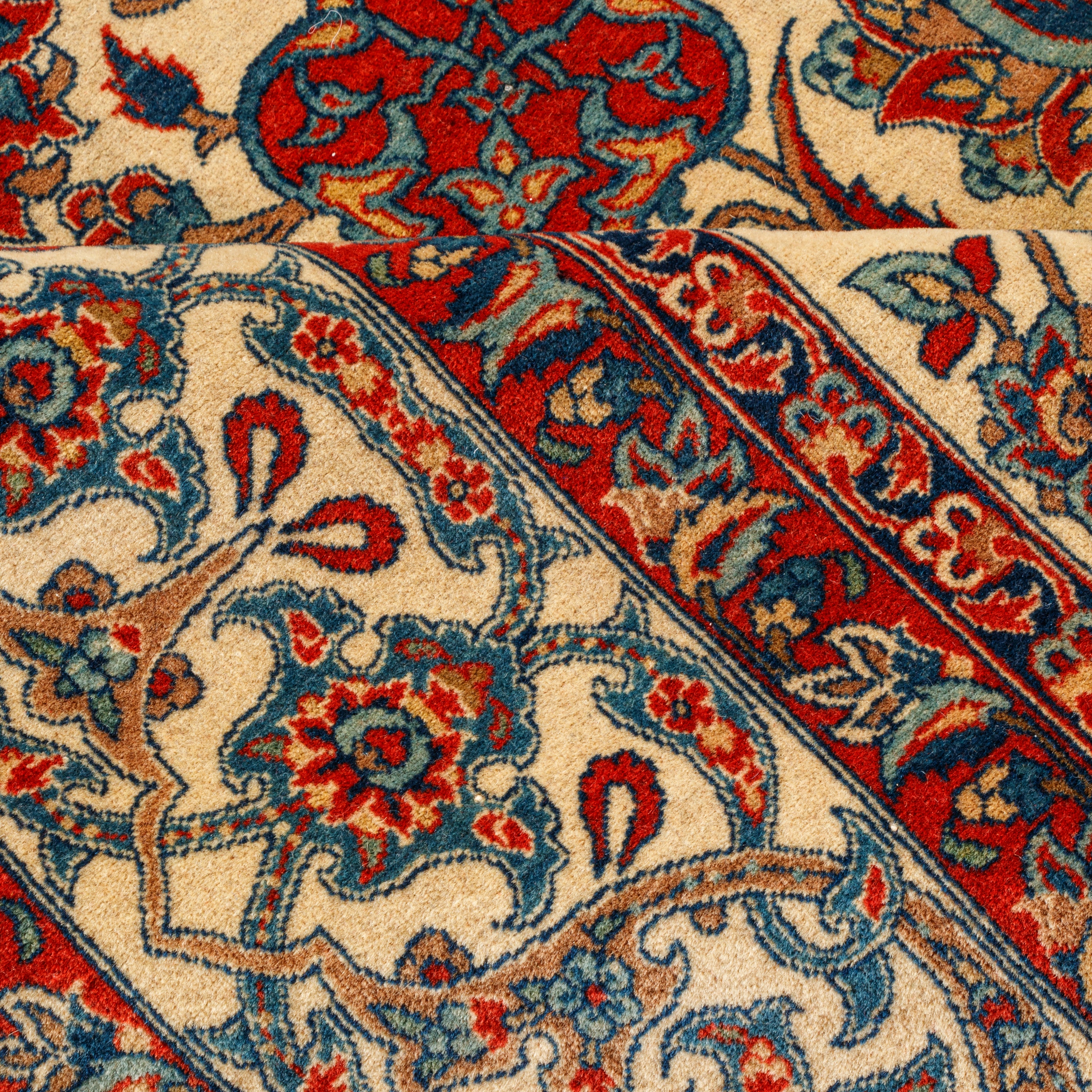Isfahan Handmade Carpet — Sarasar | Wool / Cotton Warp | 132 × 210 cm | SKU 10200014