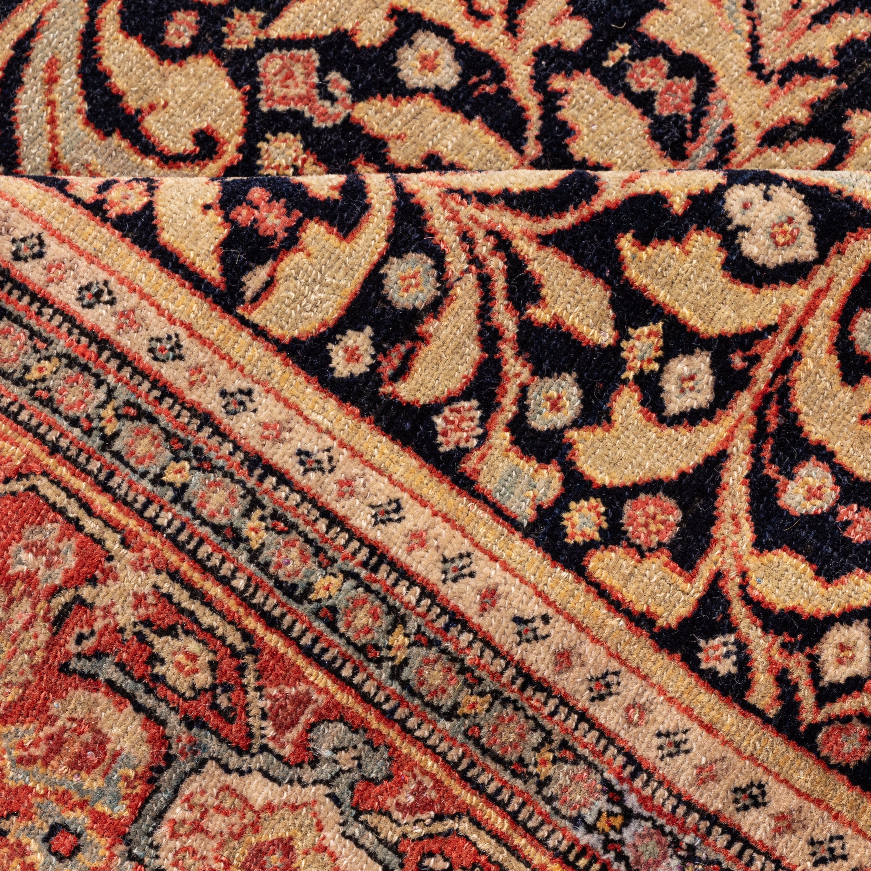 سجادة سنندج اليدوية - سراسر | صوف / سداة حرير | 125 × 200 سم | رمز المنتج 10200010