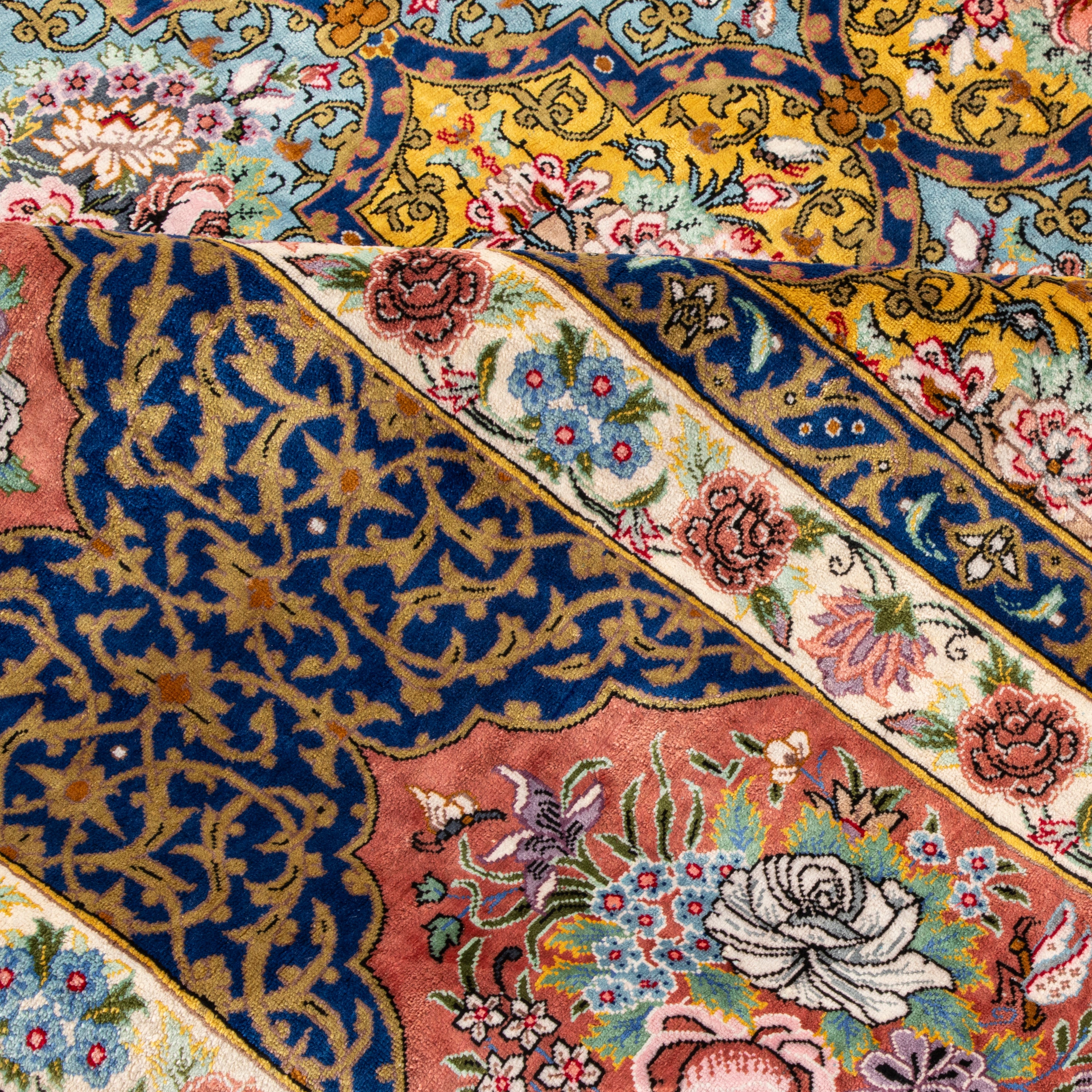 Qom Handmade Carpet — Bandi | Full Silk | 203 × 411 cm | SKU 10800106