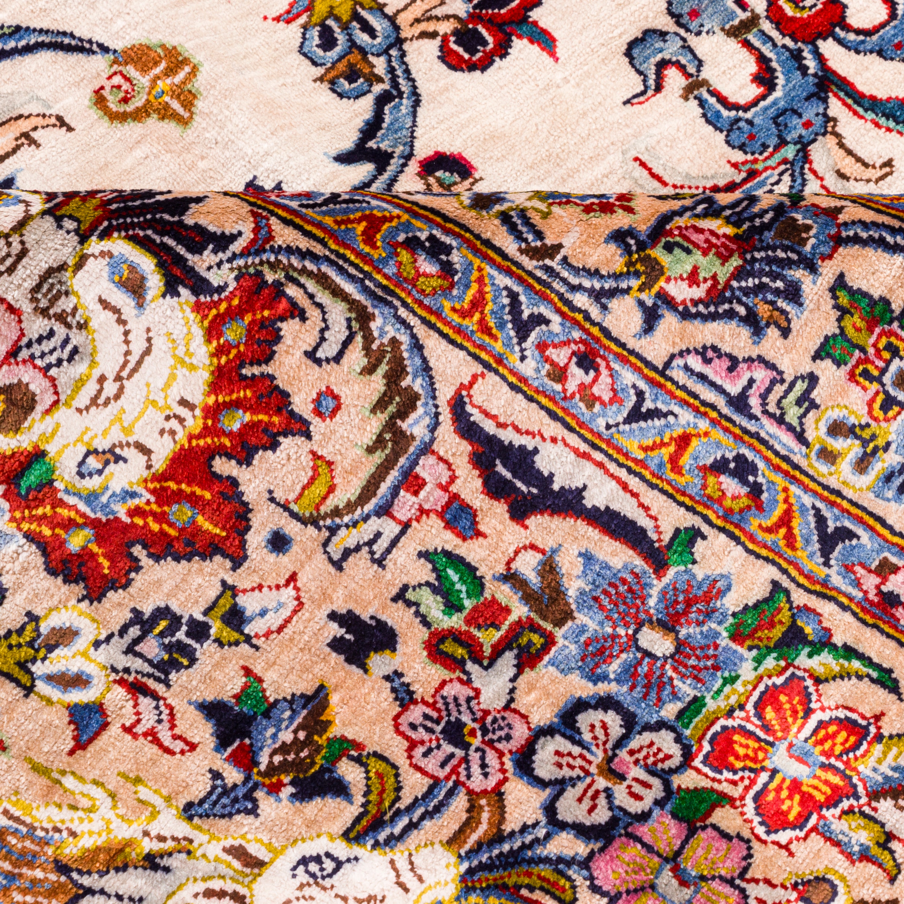 Kashan Handmade Carpet — Lachak Toranj | Full Silk | 300 × 415 cm | SKU 11200115