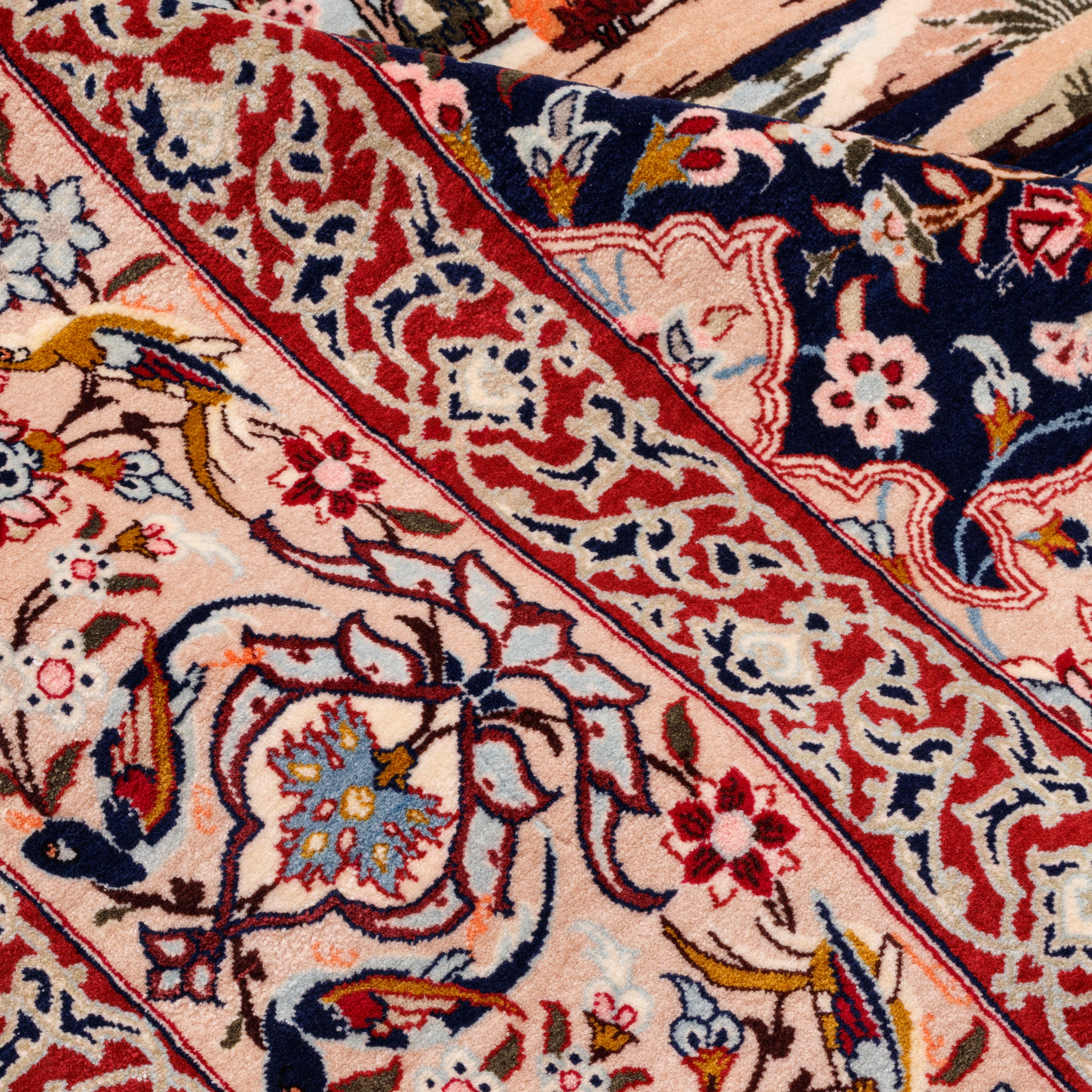 Isfahan Handmade Carpet — Toranj-dar | Wool / Silk Warp | 155 × 242 cm | SKU 10300068