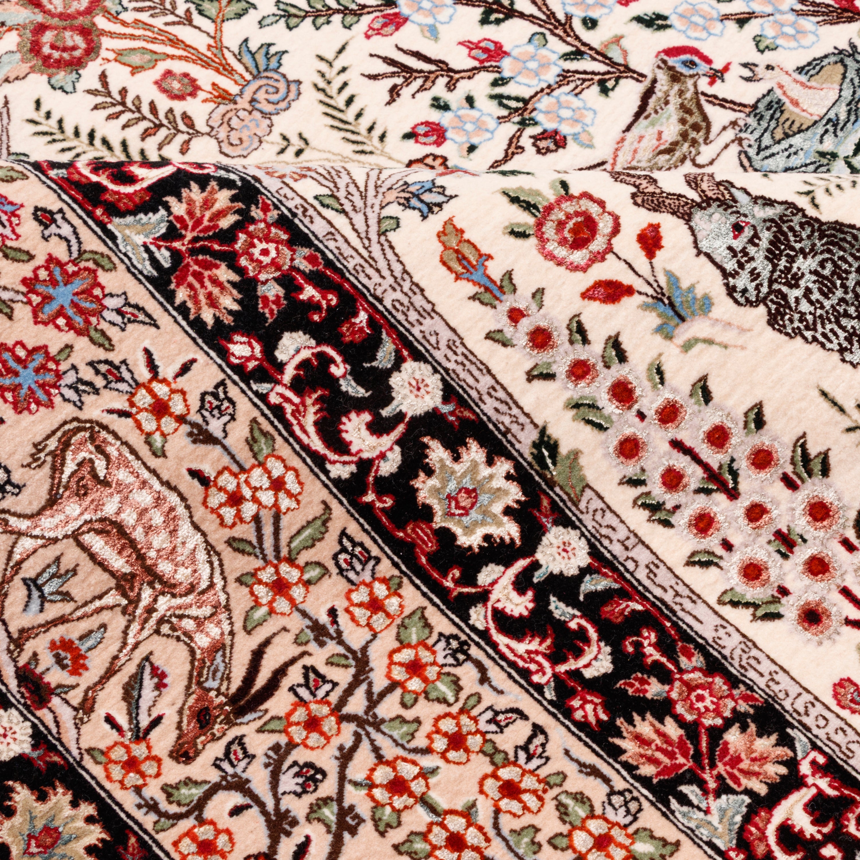 Mashhad Handmade Carpet — Derakht | Silk Pile / Silk Warp | 154 × 238 cm | SKU 10300051