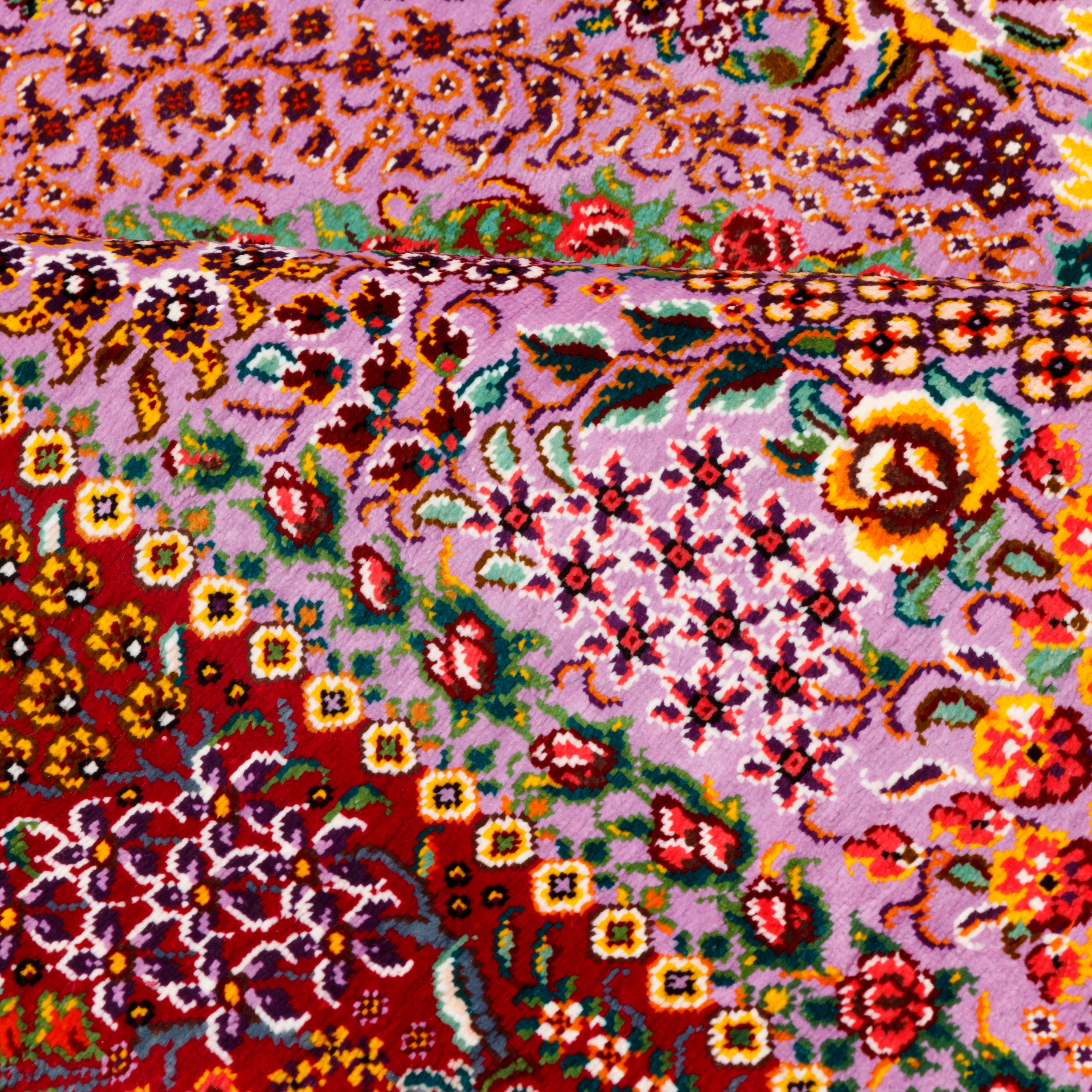 Qom Handmade Carpet — Lachak Toranj | Full Silk | 80 × 115 cm | SKU 10000227