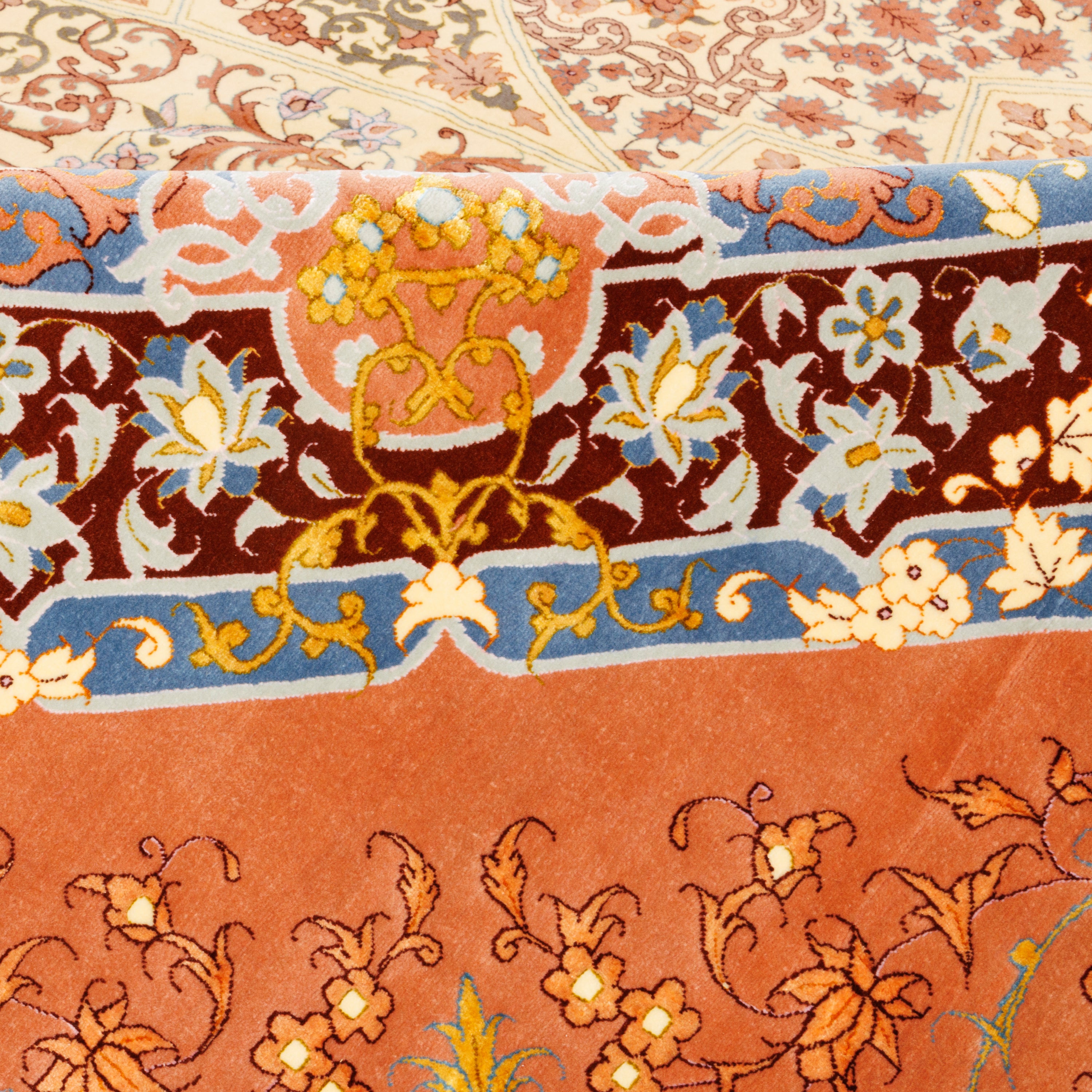 Tabriz Handmade Carpet — Gonbadi | Silk Pile / Silk Warp | 590 × 630 cm | SKU 13700536
