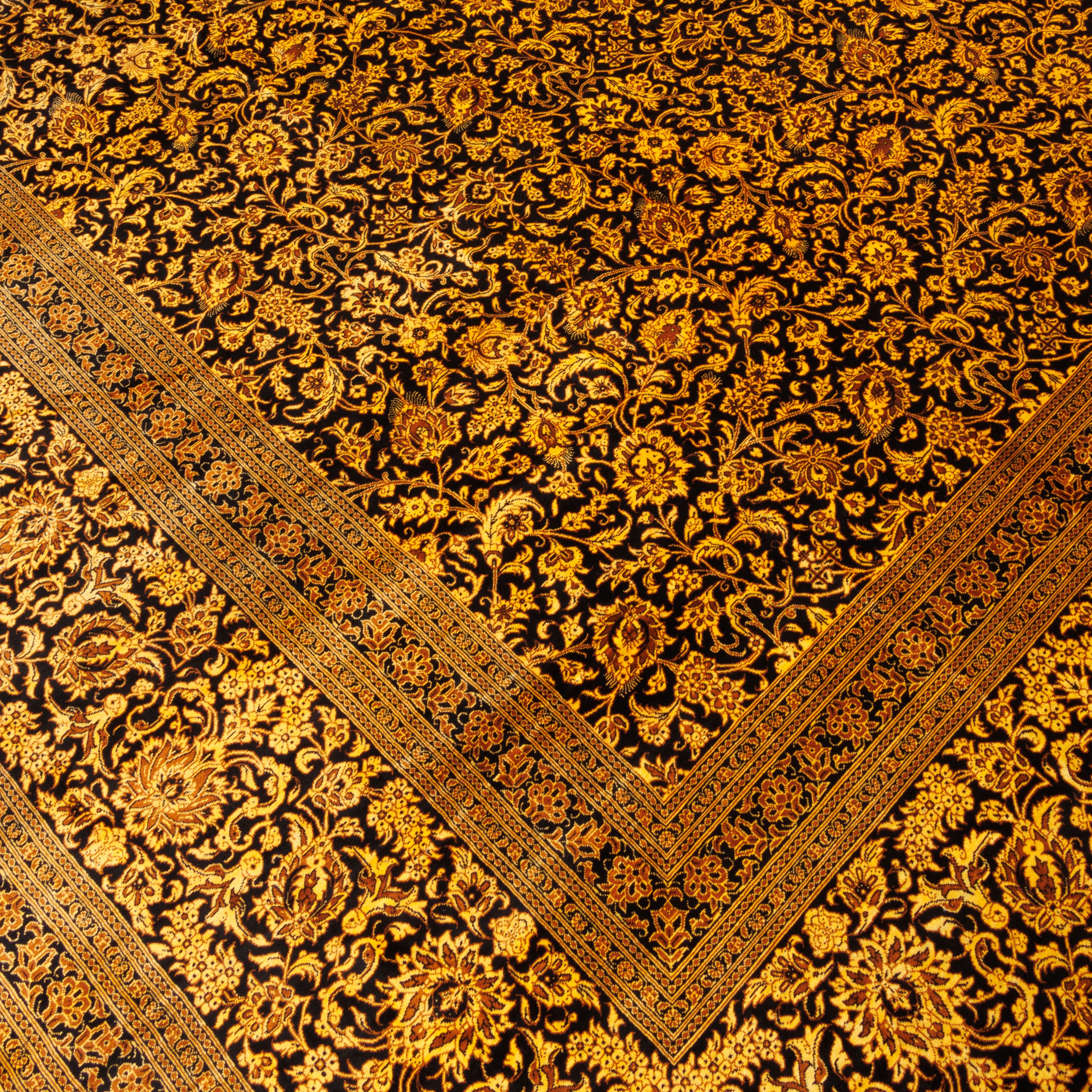 Qom Handmade Carpet — Afshan | Full Silk | 351 × 496 cm | SKU 11700738