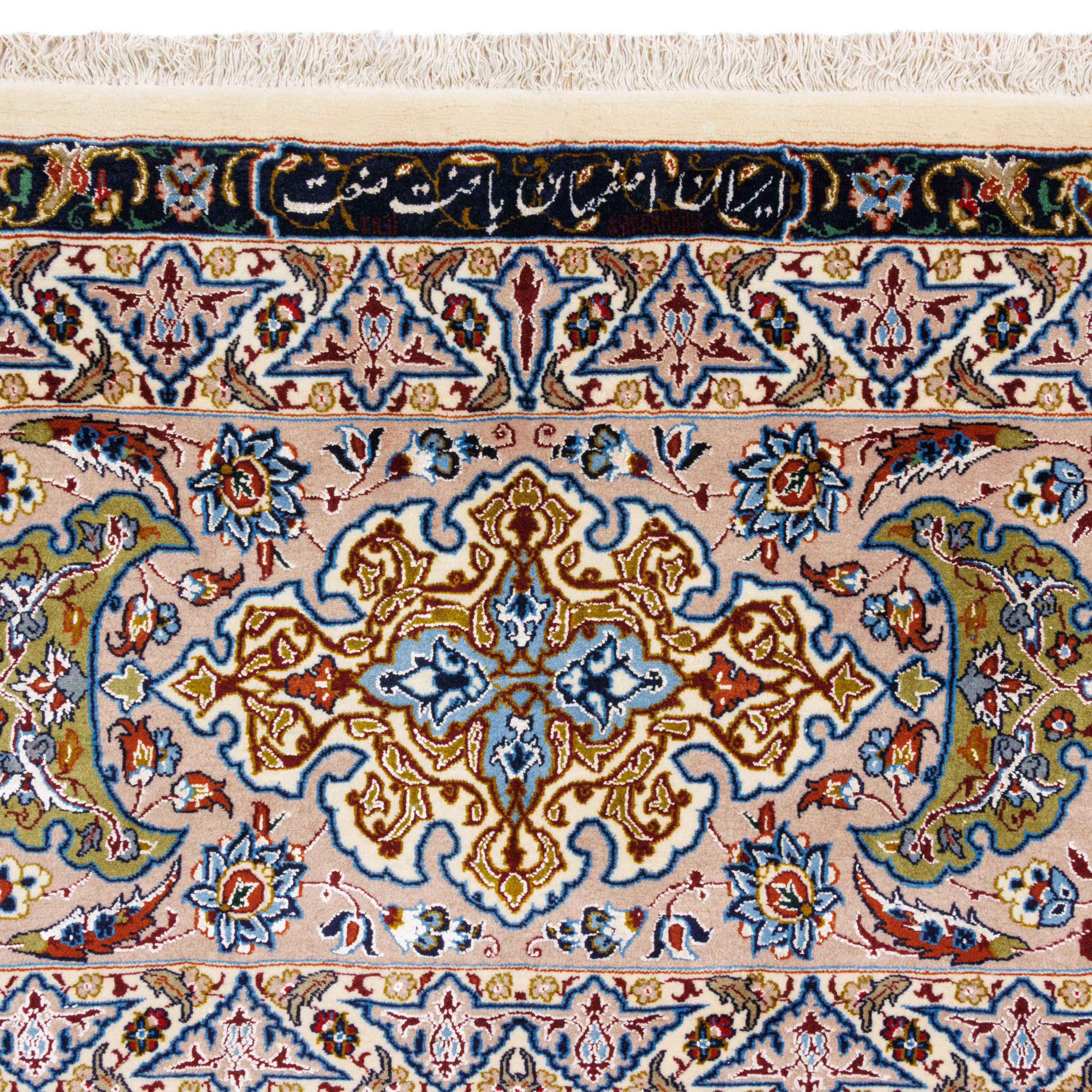 Isfahan Handmade Carpet — Lachak Toranj | Silk Pile / Silk Warp | 403 × 657 cm | SKU 12600719