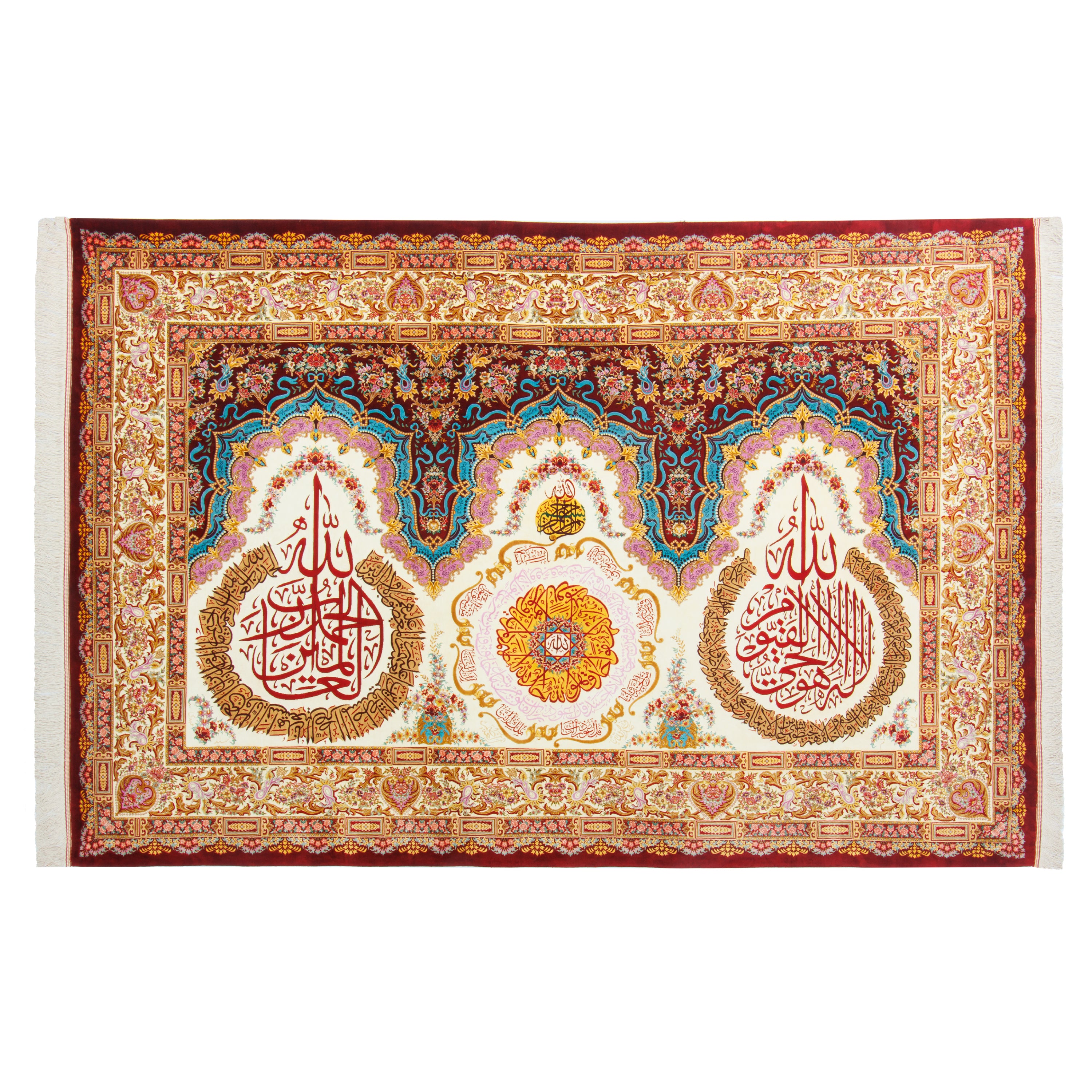 سجادة حائط يدوية قم — سراسر | حرير كامل | 195 × 292 سم | رمز المنتج 70500588