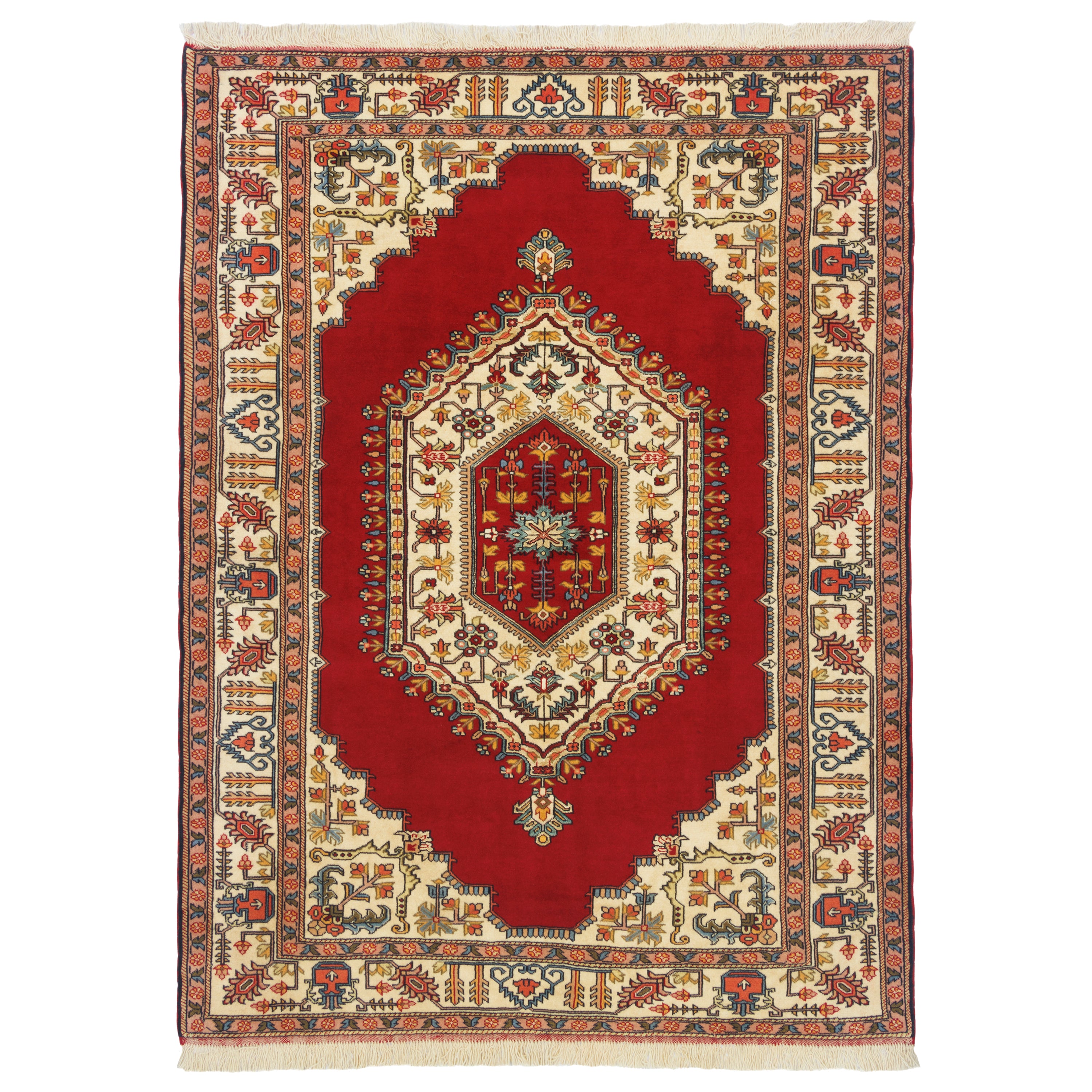 سجادة سيرجان اليدوية — كف ساده | صوف كامل | 140 × 190 سم | رمز المنتج 10200362