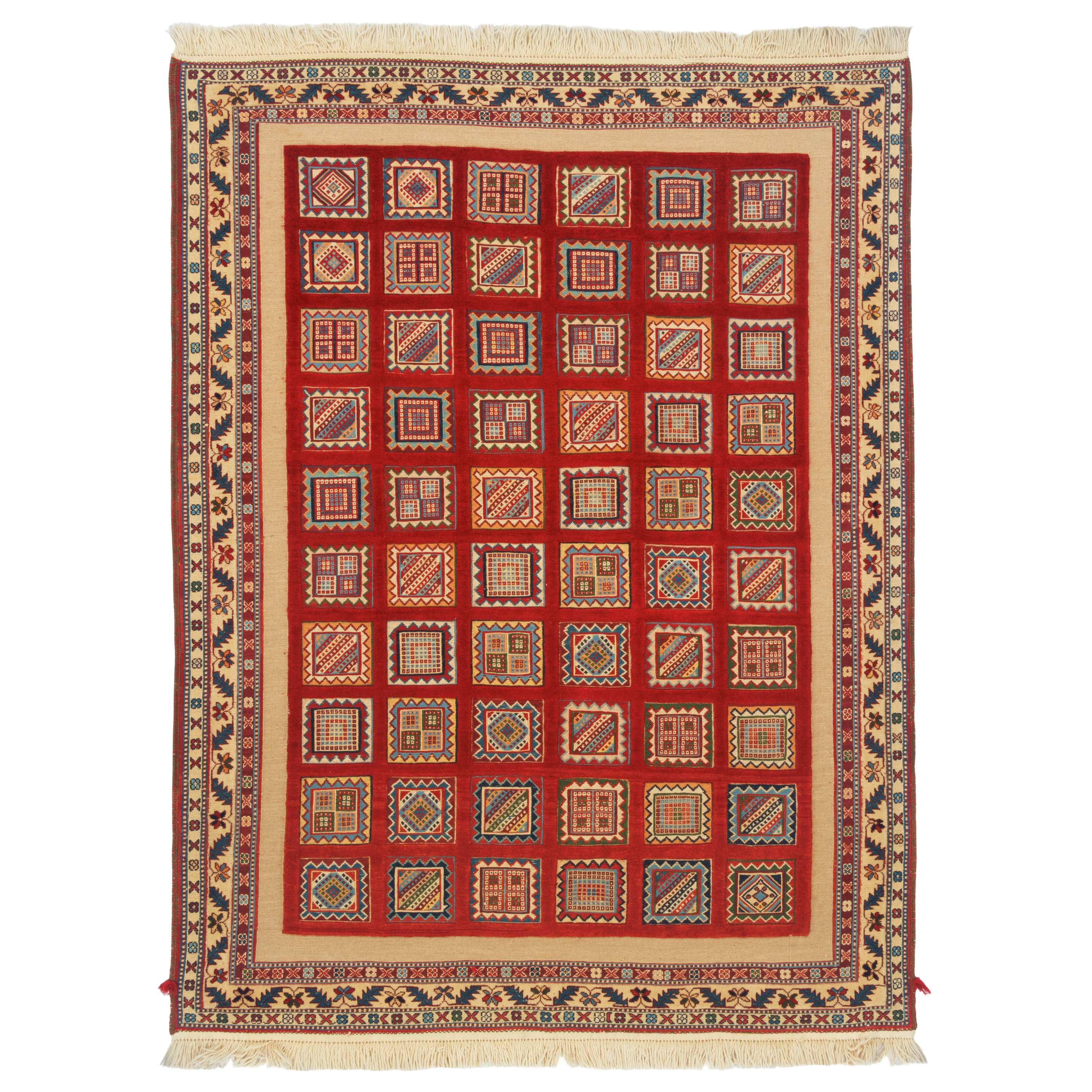 سجادة كيليم سرجان المصنوعة يدويًا – خشتي | صوف بالكامل | 153 × 205 سم | رمز المنتج 40300358