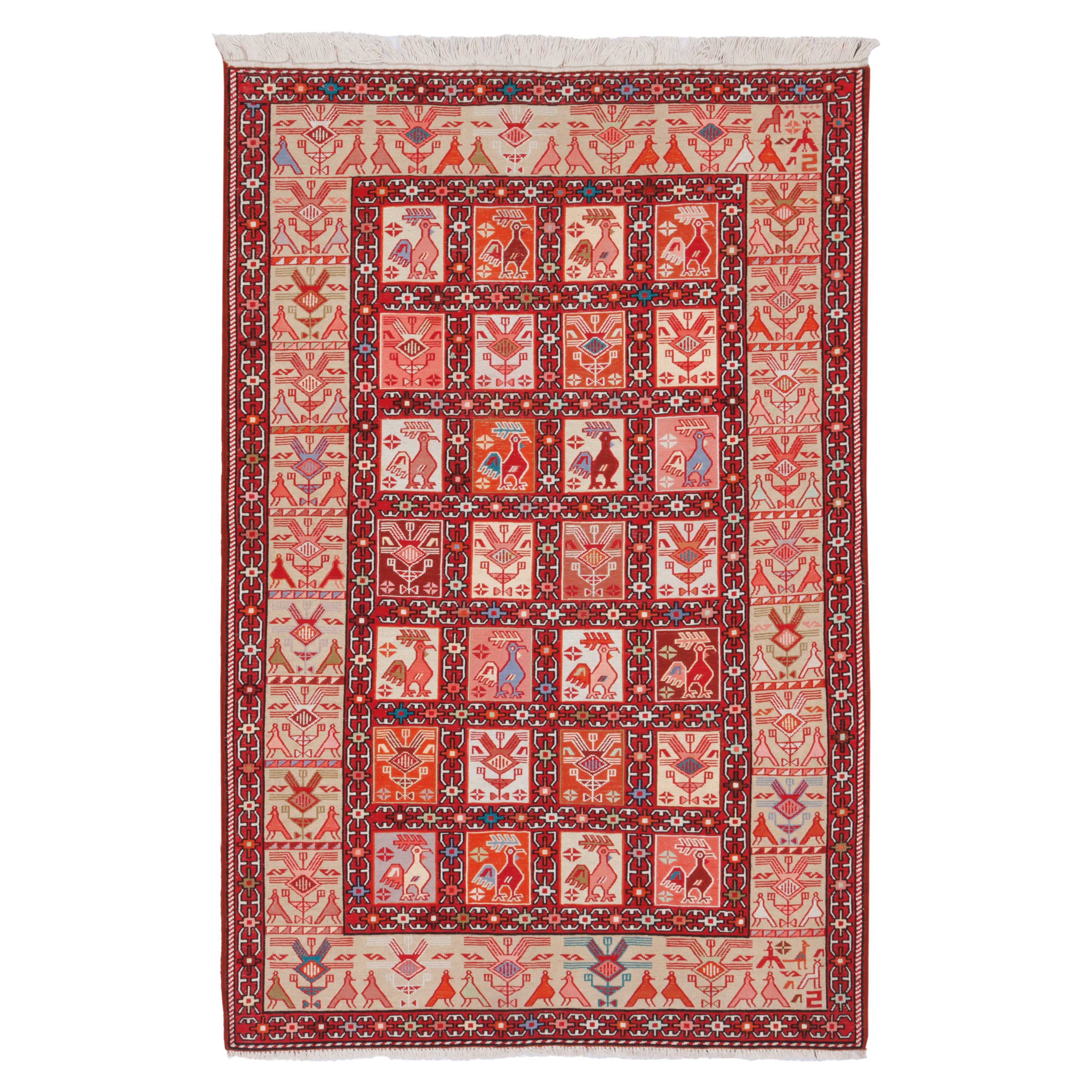Sirjan Handmade Kilim — Sarasar | Full Wool | 100 × 155 cm | SKU 40101278