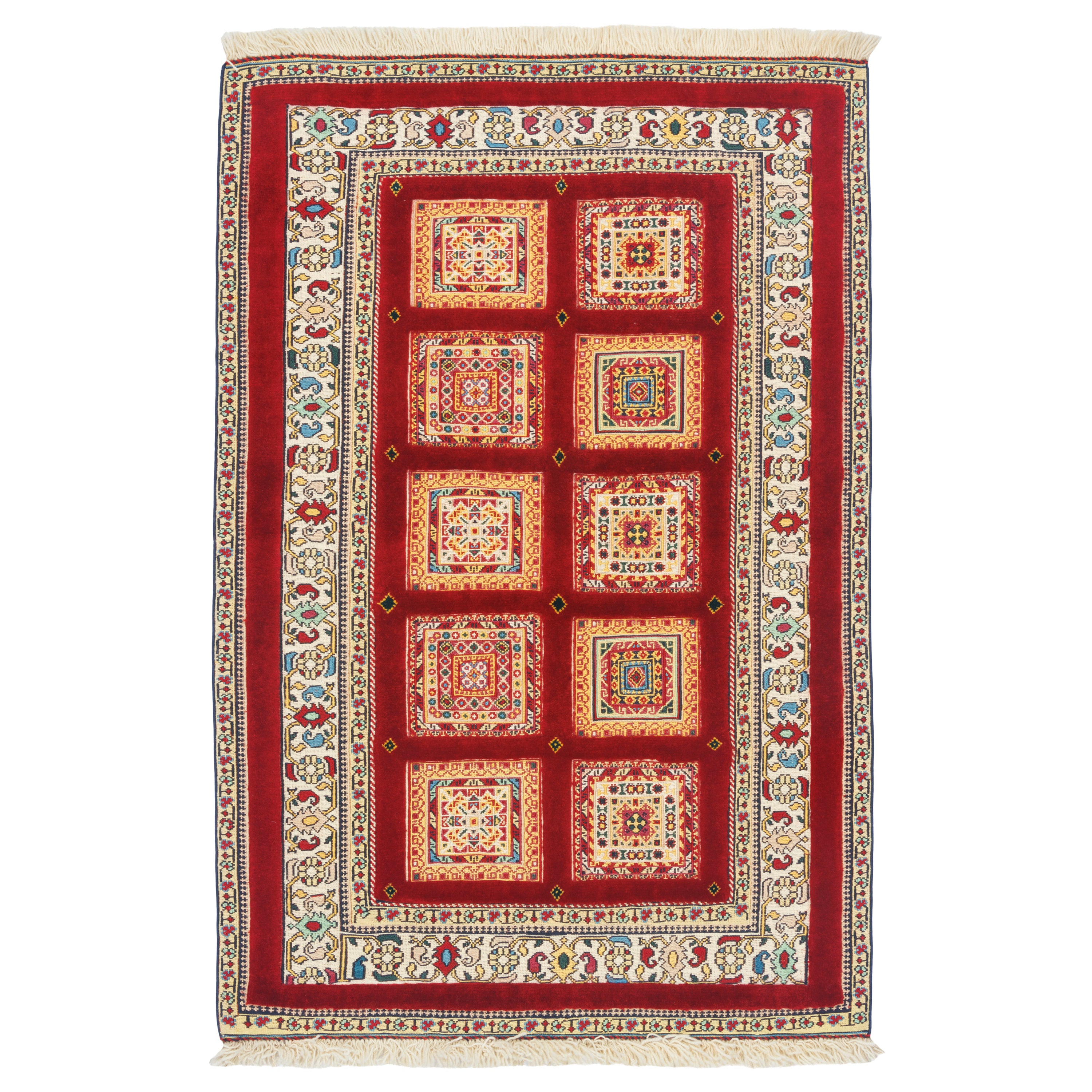 سجاد كيلوم سيرجان يدوي — خشتي | صوف بالكامل | 85 × 120 سم | SKU 40100338