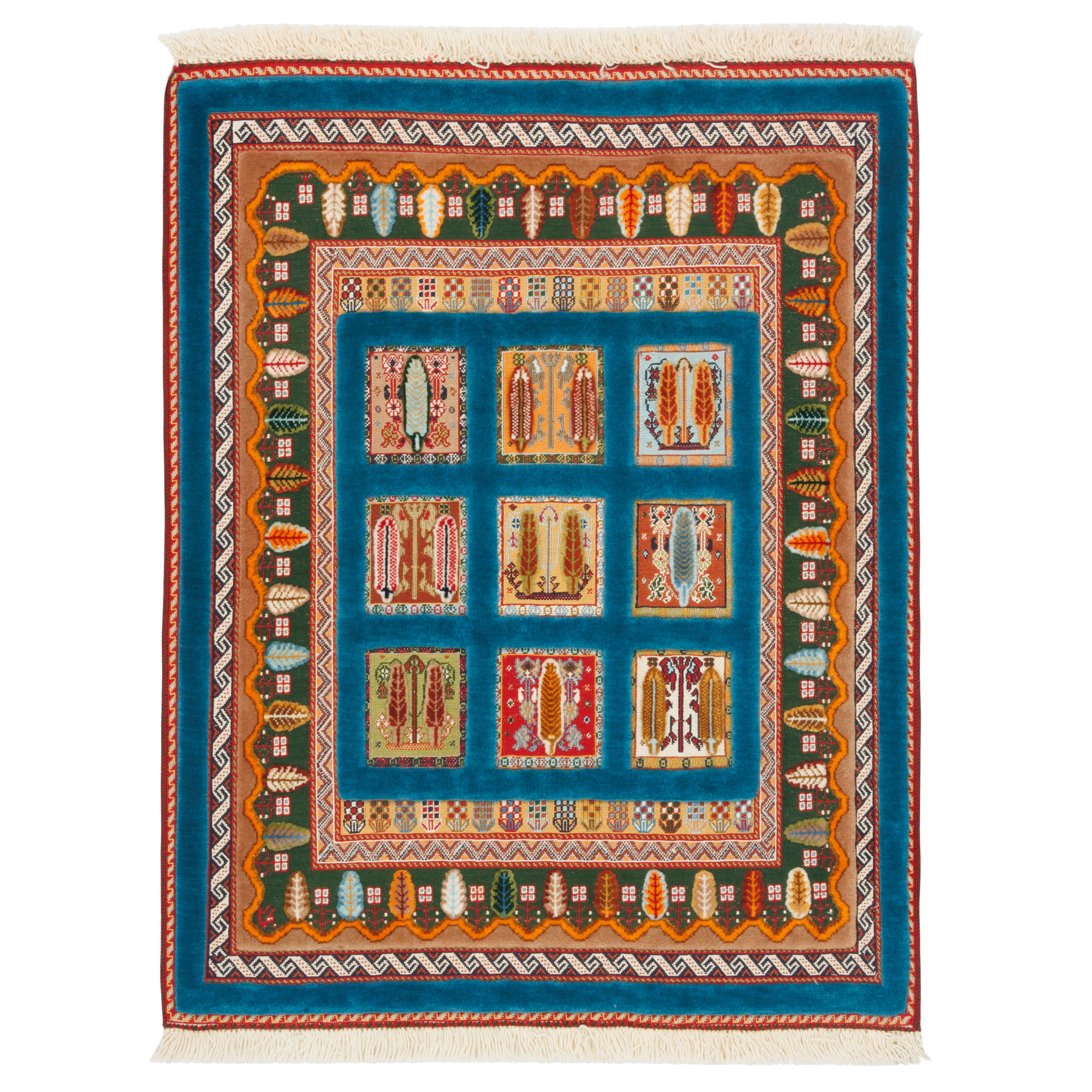 سجادة كيلين يدوية سيرجان – خشتي | صوف بالكامل | 86 × 110 سم | رمز المنتج 40000320