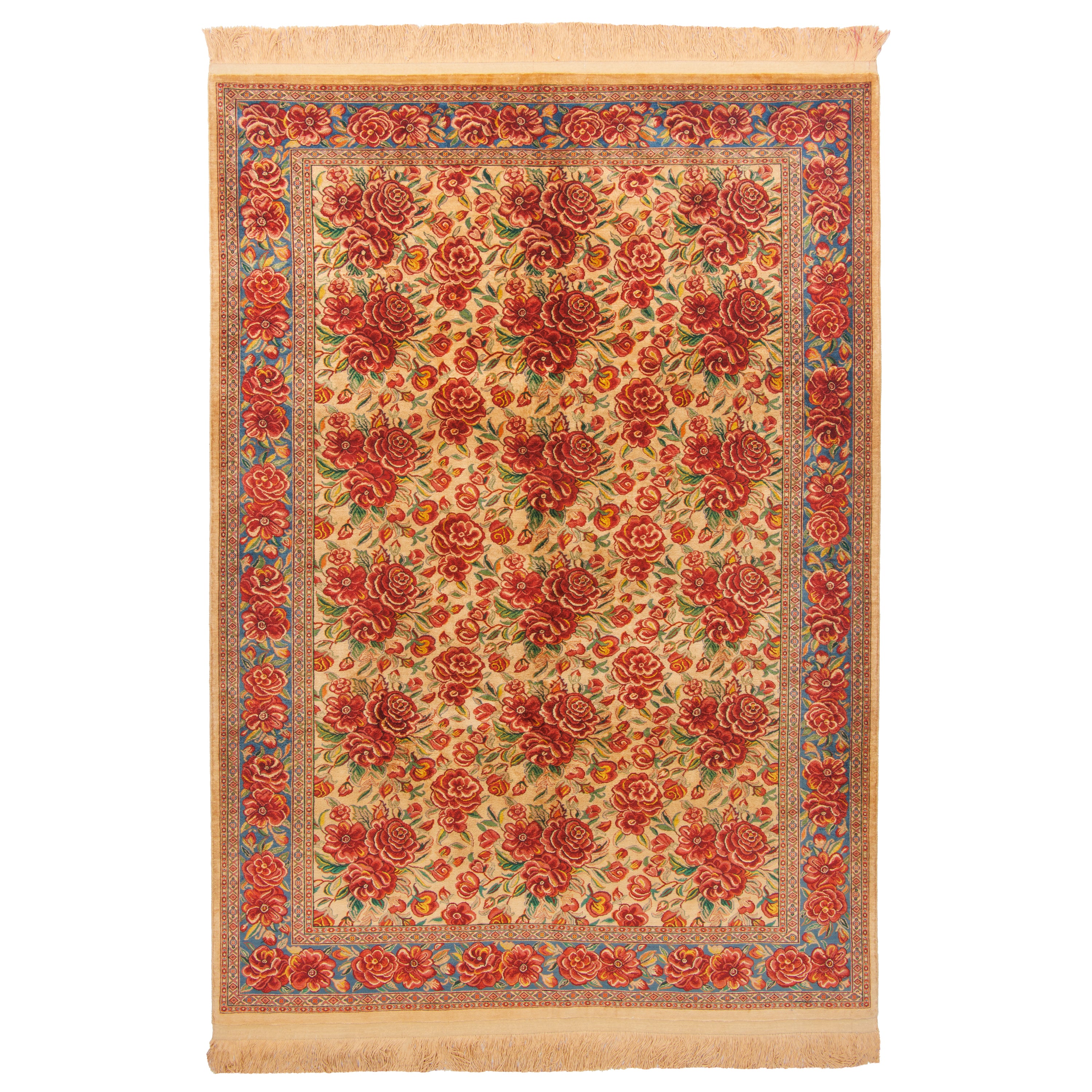 Sarakhs Handmade Carpet — Sarasar | Full Silk | 140 × 200 cm | SKU 10200465