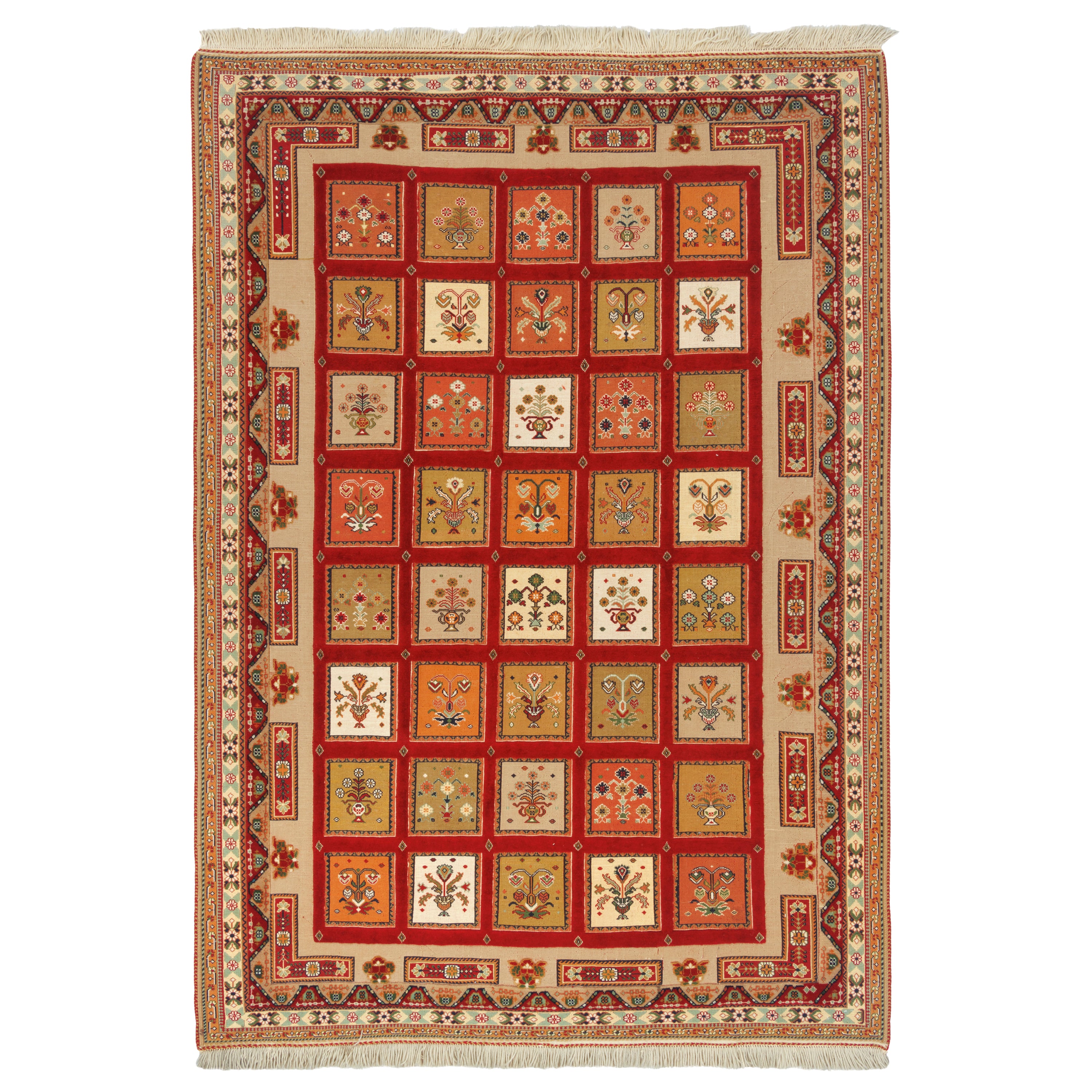 سجادة كيليم سيرجان اليدوية - خشتي | صوف بالكامل | 157 × 225 سم | SKU 40300356