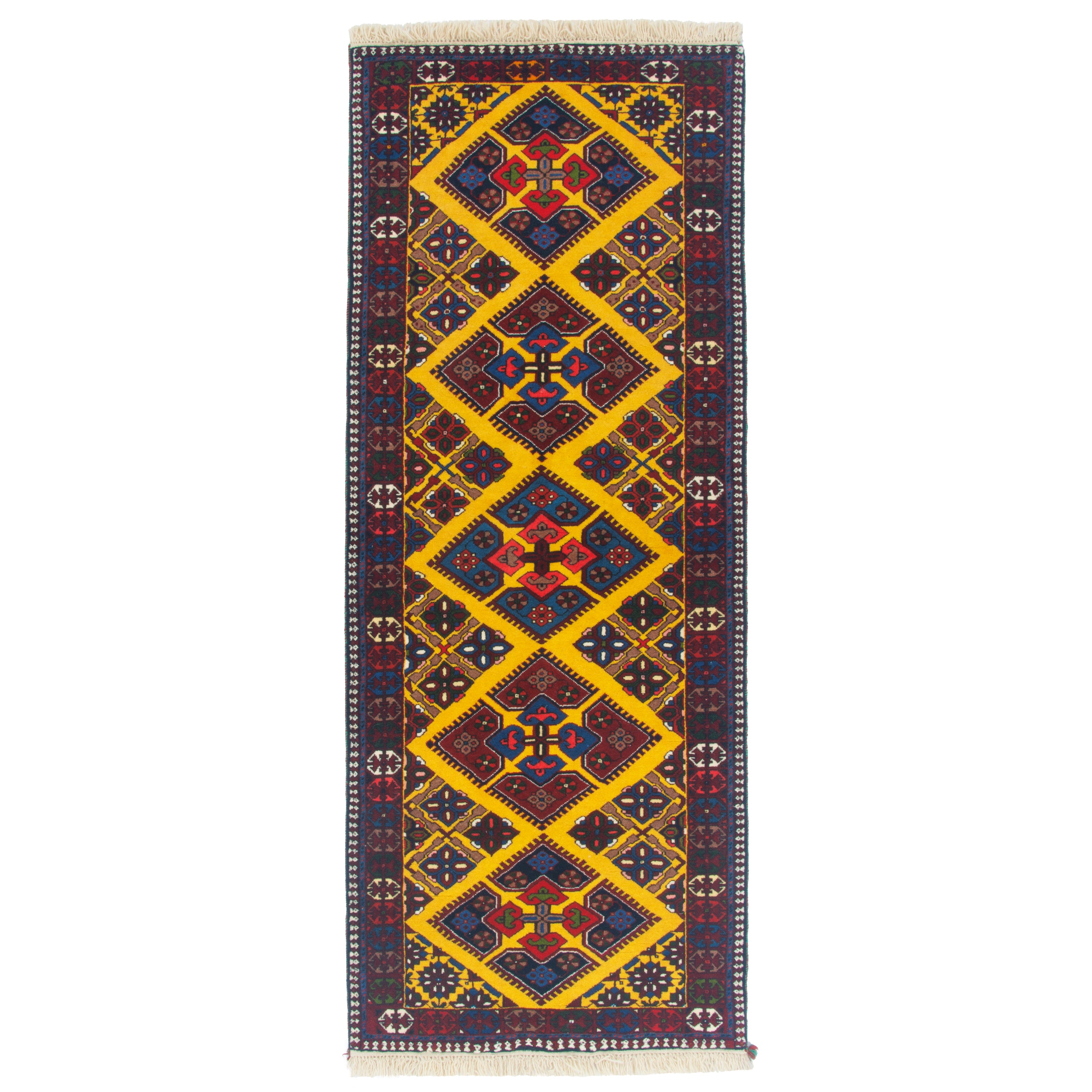 Bakhtiari Handmade Carpet — Chand Toranj | Full Wool | 77 × 196 cm | SKU 10100540