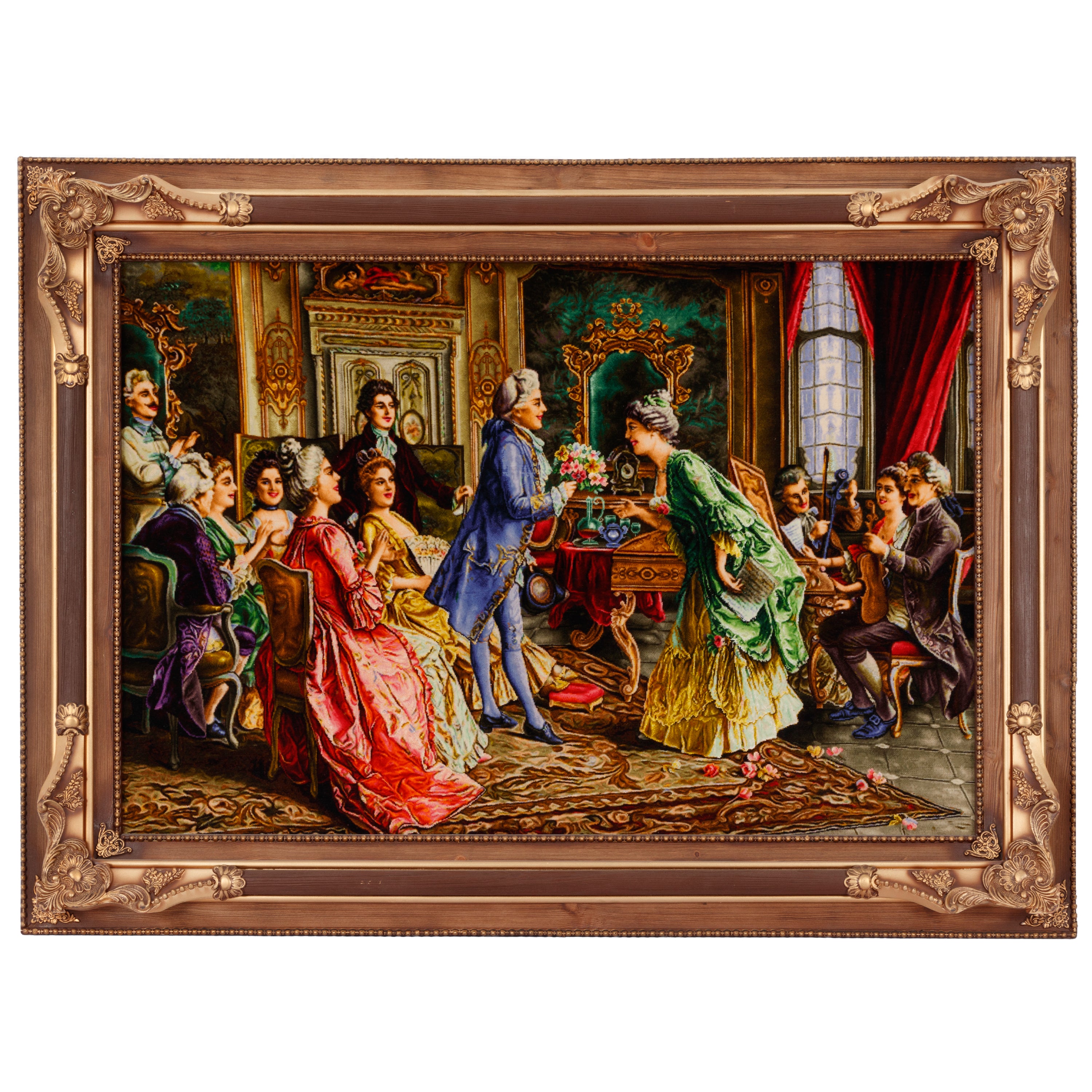 لوحة فنية جدارية لسجاد تبريز اليدوي — ساراسار | وبر حريري / سدى حريري | 127 × 85 سم | رمز المنتج 70100917