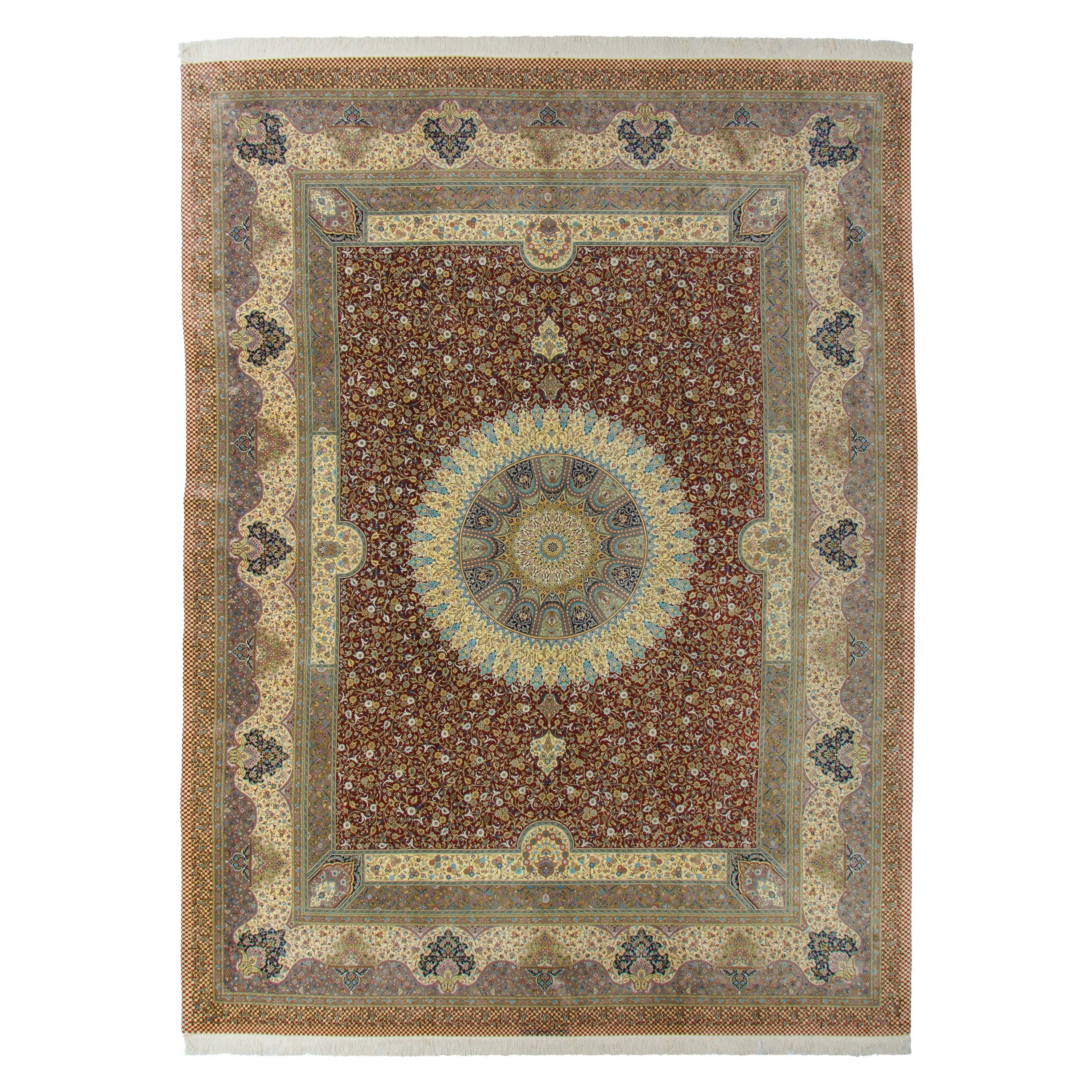 سجاد قم يدوي - طرنج دار | حرير طبيعي | 298 × 402 سم | SKU 11100634
