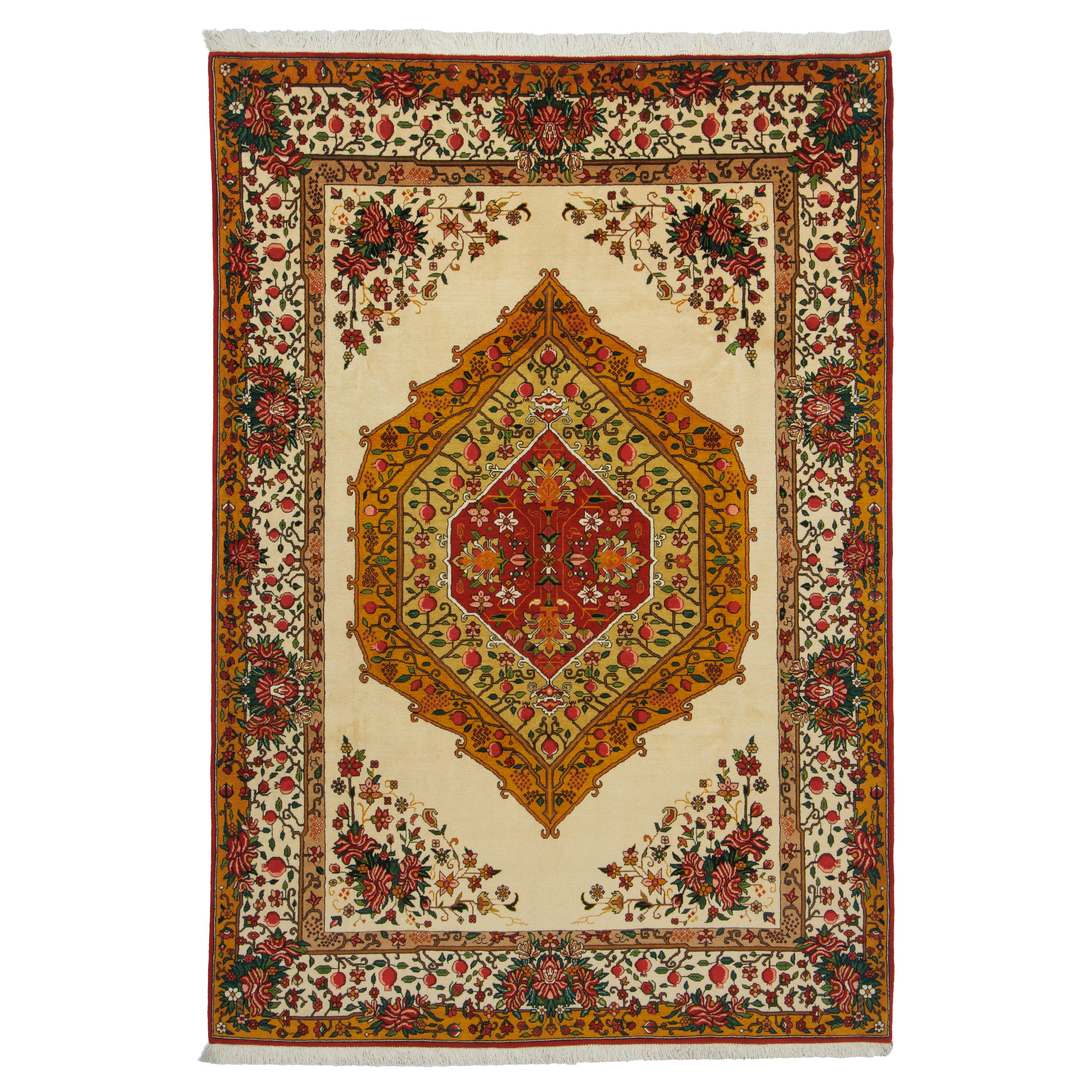 Bakhtiari Handmade Carpet — Lachak Toranj | Full Wool | 197 × 204 cm | SKU 10401462
