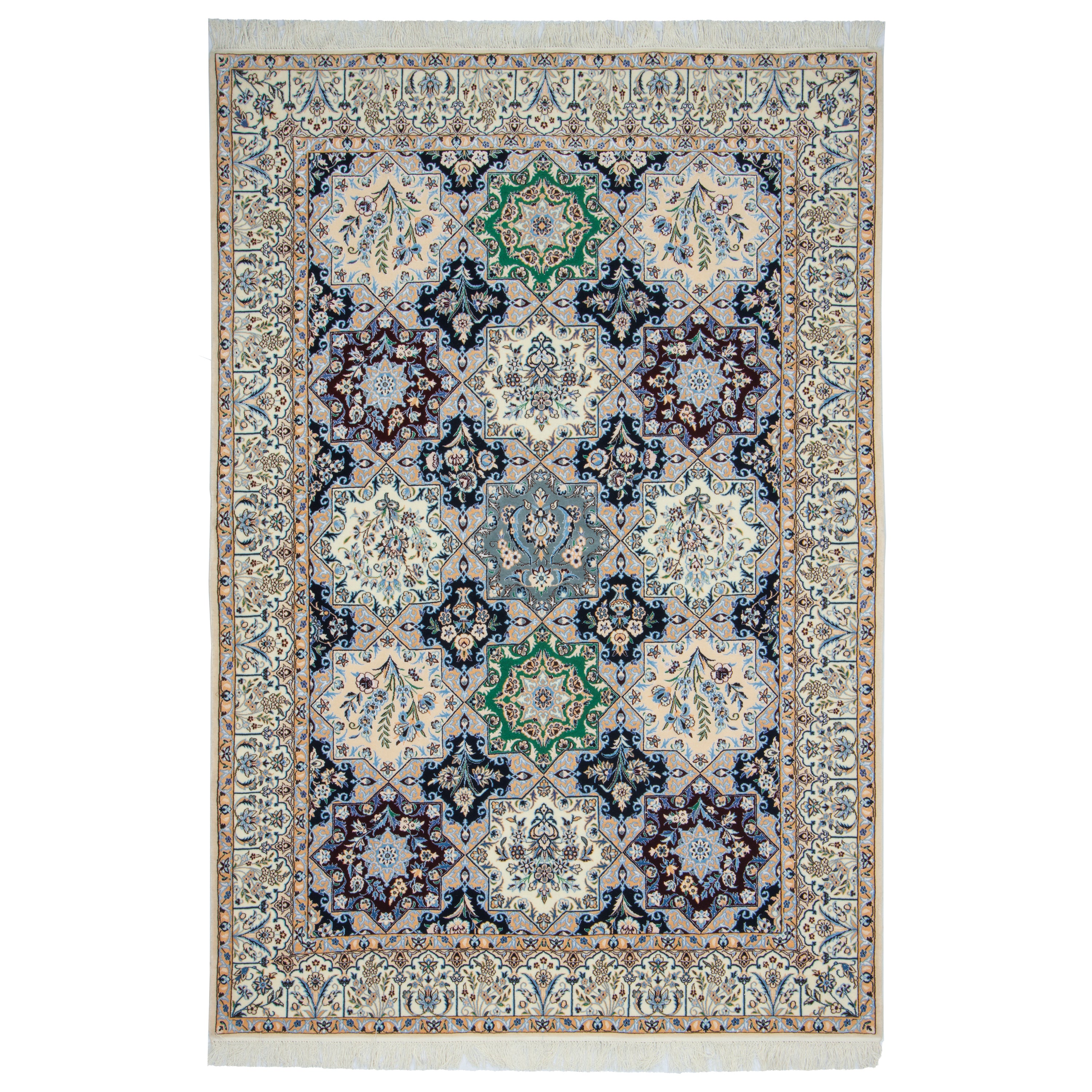 سجادة نايين اليدوية — باندي | وبر حرير / سدى قطن | 158 × 235 سم | SKU 10300855