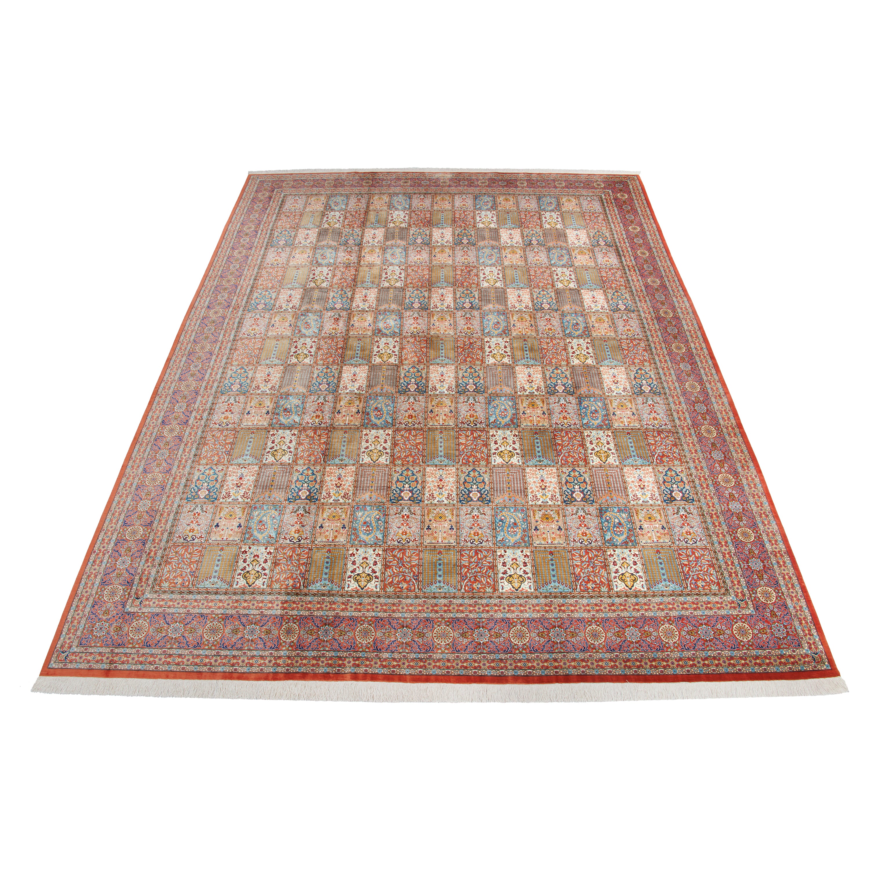 Qom Handmade Carpet — Bandi | Full Silk | 295 × 397 cm | SKU 11101454