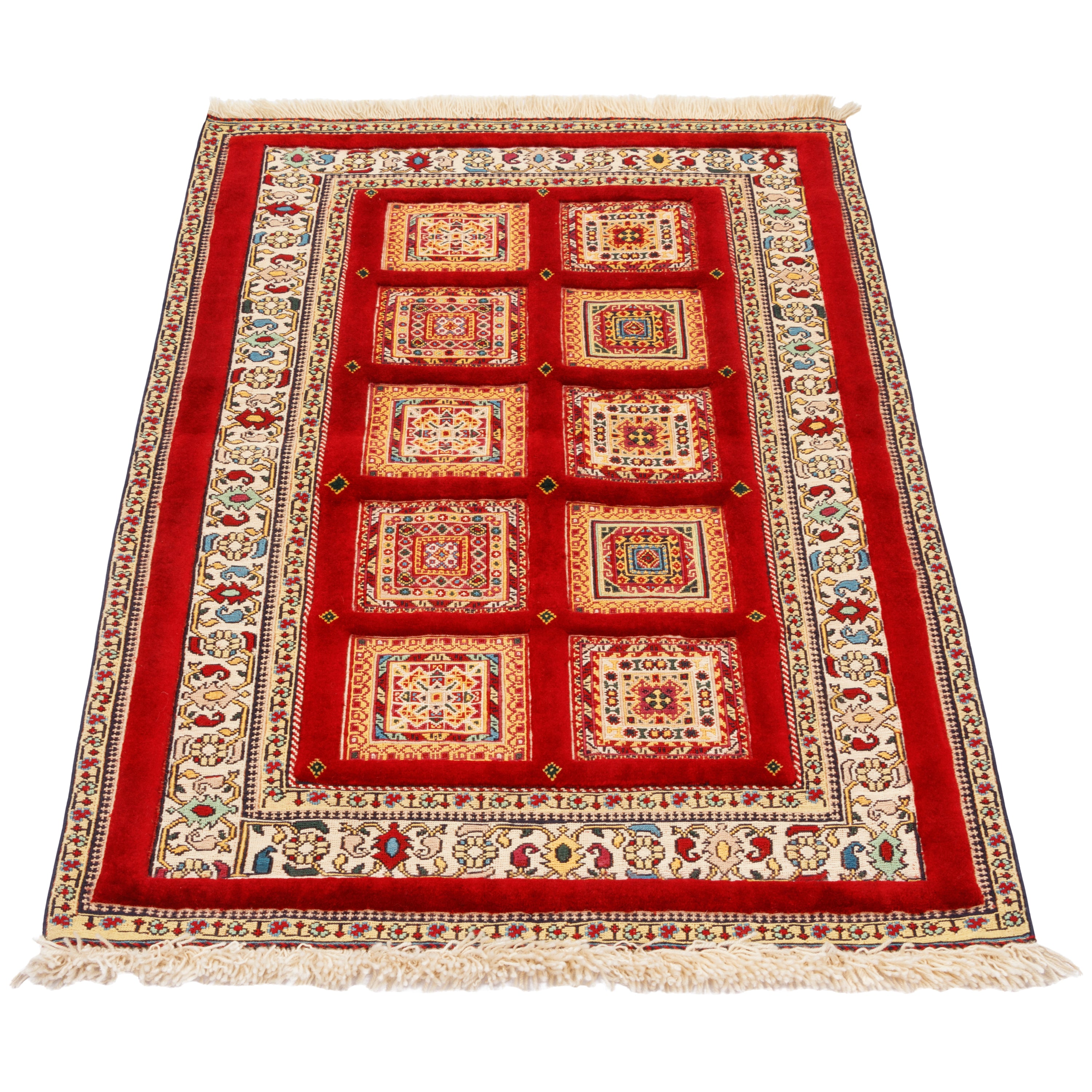 سجاد كيلوم سيرجان يدوي — خشتي | صوف بالكامل | 85 × 120 سم | SKU 40100338