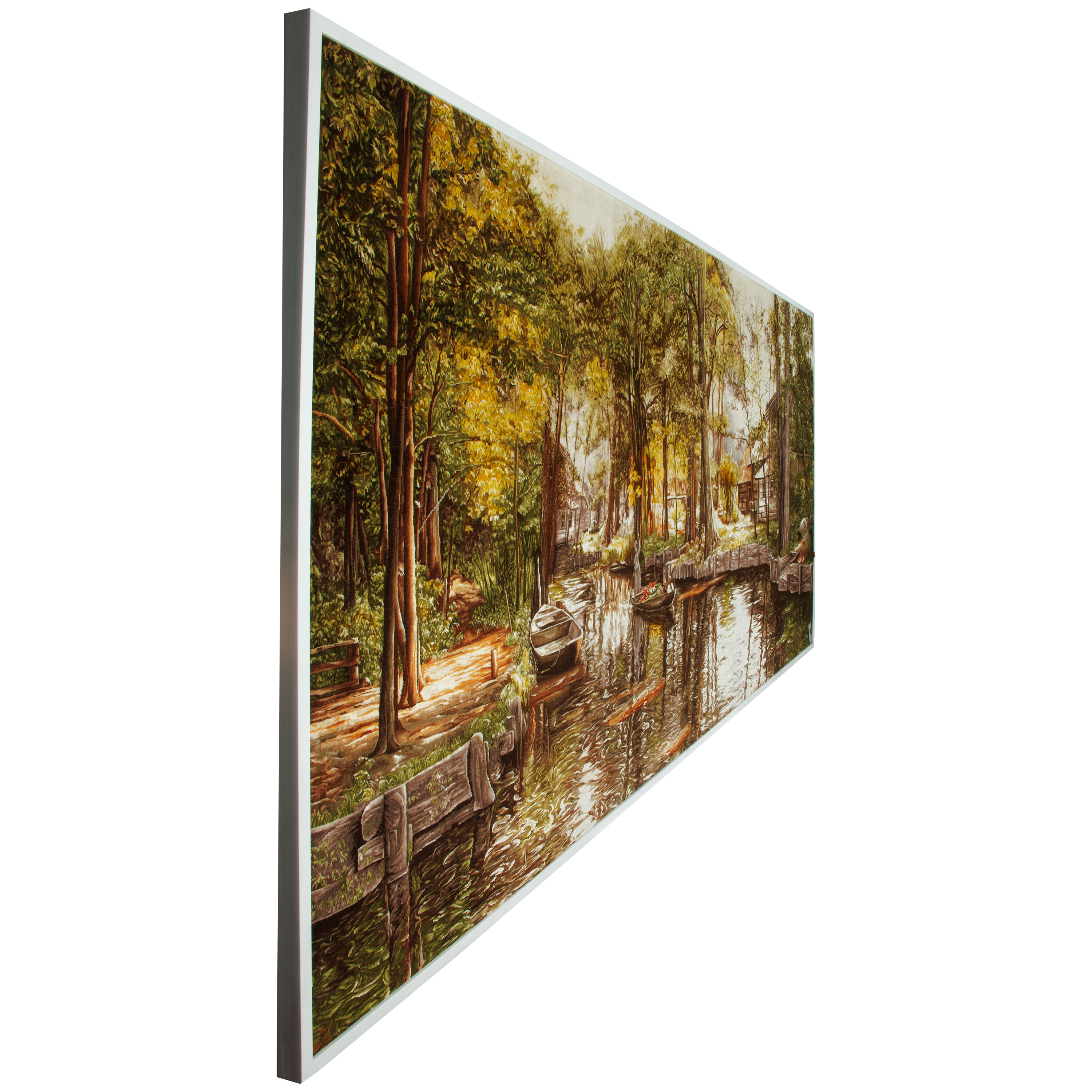 Tabriz Handmade Carpet Wall Art — Sarasar | Silk Pile / Silk Warp | 148 × 340 cm | SKU 70501538