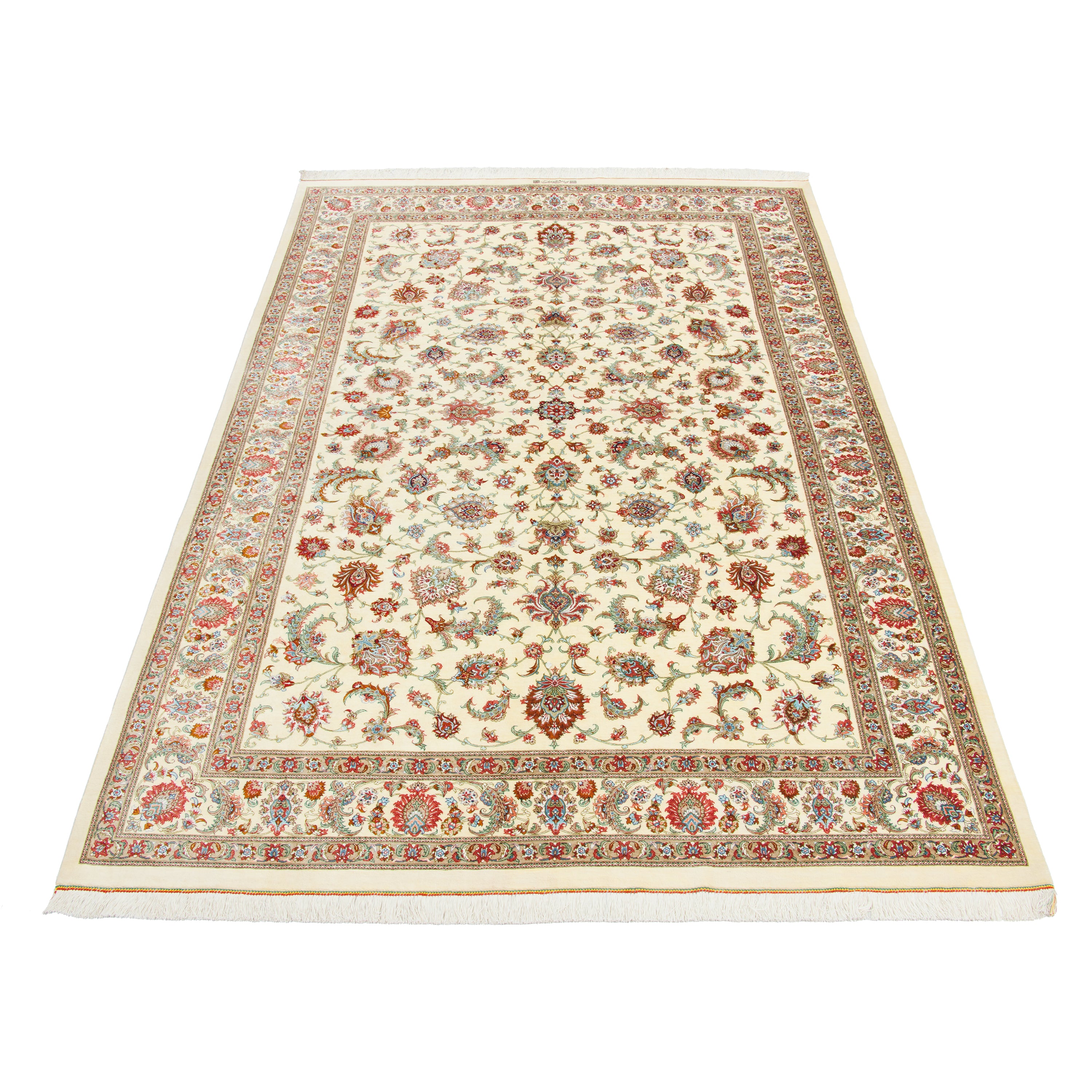 Qom Handmade Carpet — Afshan | Full Silk | 200 × 300 cm | SKU 10601467