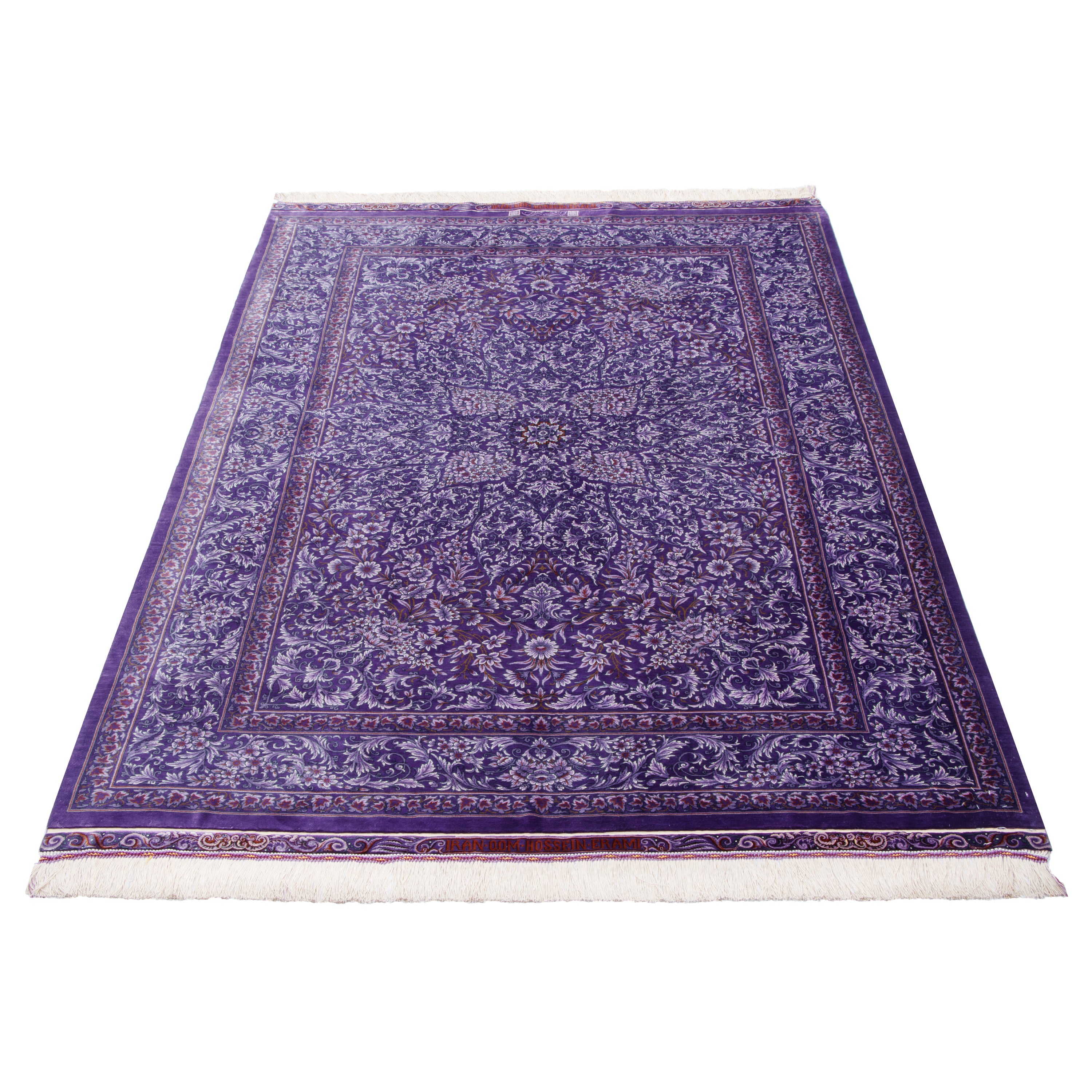 Qom Handmade Carpet — Lachak Toranj | Full Silk | 133 × 205 cm | SKU 10200403