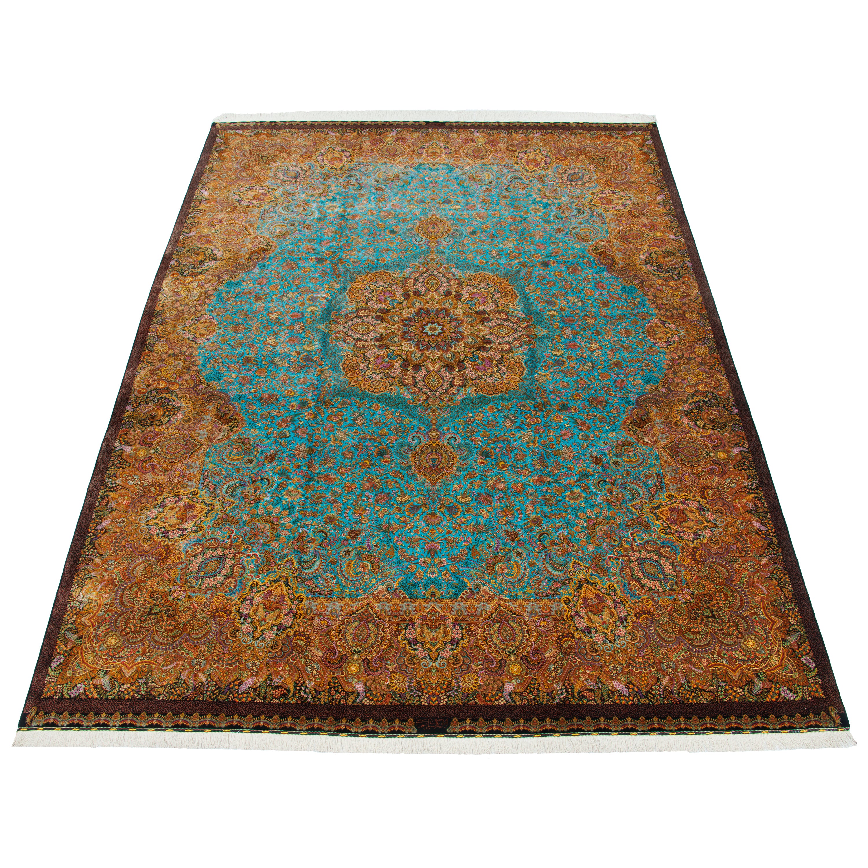 Qom Handmade Carpet — Lachak Toranj | Full Silk | 300 × 408 cm | SKU 11201452