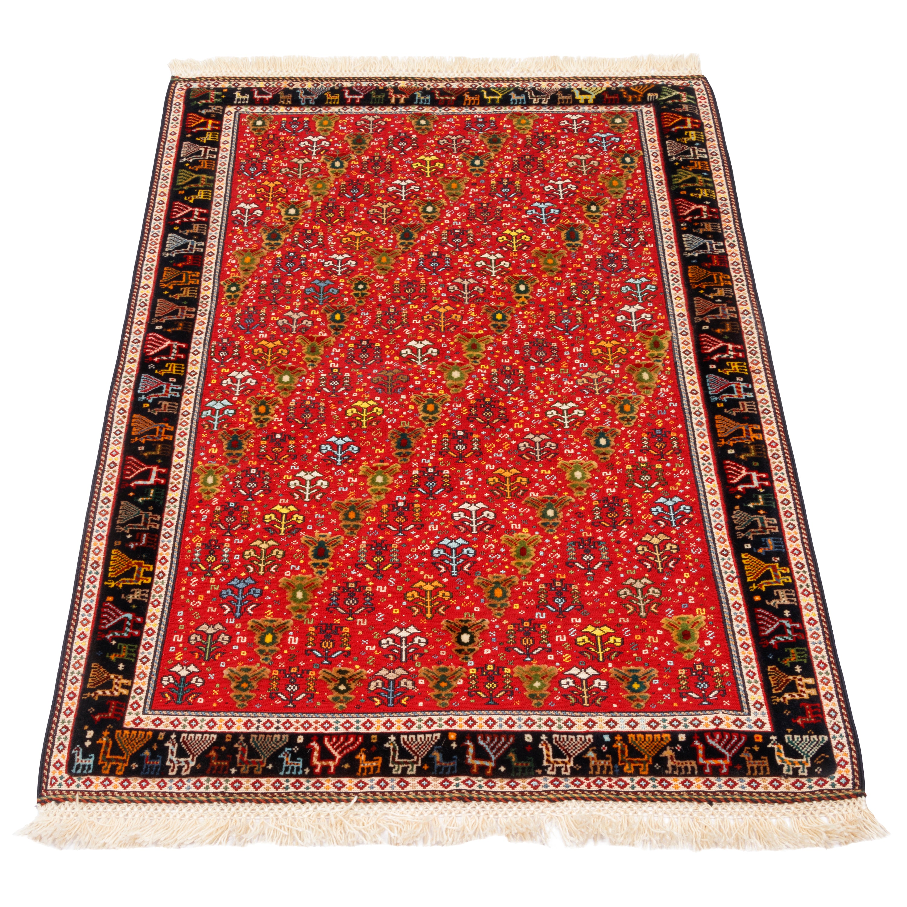 سجادة كيليم سيرجان اليدوية - ساراسار | صوف بالكامل | 77 × 118 سم | رمز المنتج 40000349