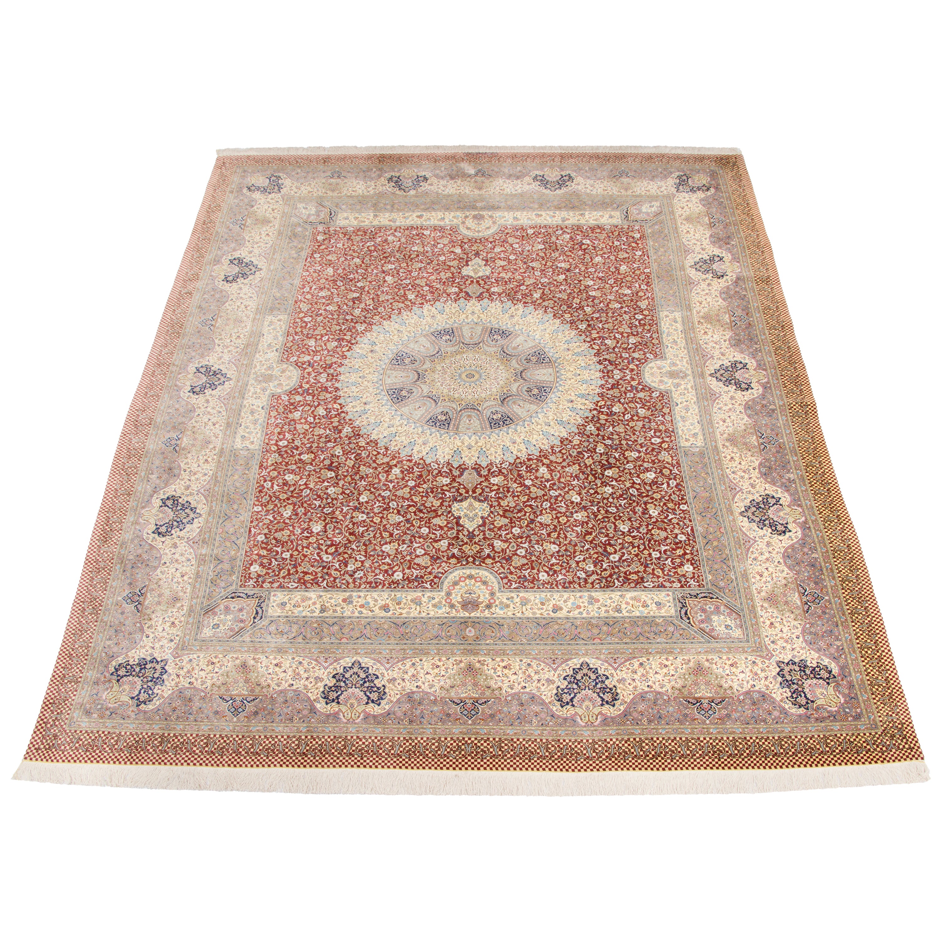 سجاد قم يدوي - طرنج دار | حرير طبيعي | 298 × 402 سم | SKU 11100634