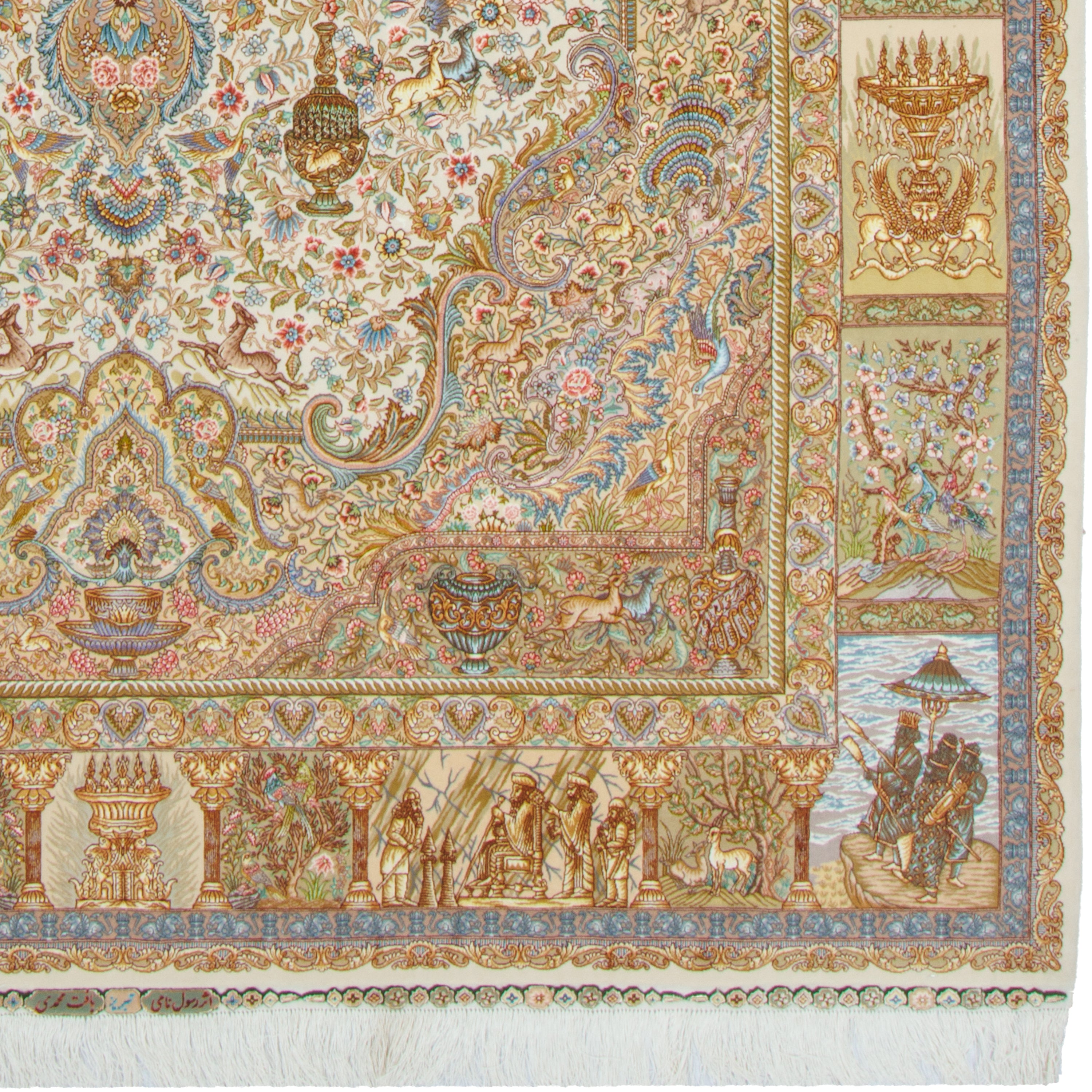 سجادة تبريز يدوية — لشك ترنج | وبر حرير / سدى حرير | 200 × 305 سم | رمز المنتج 10600958